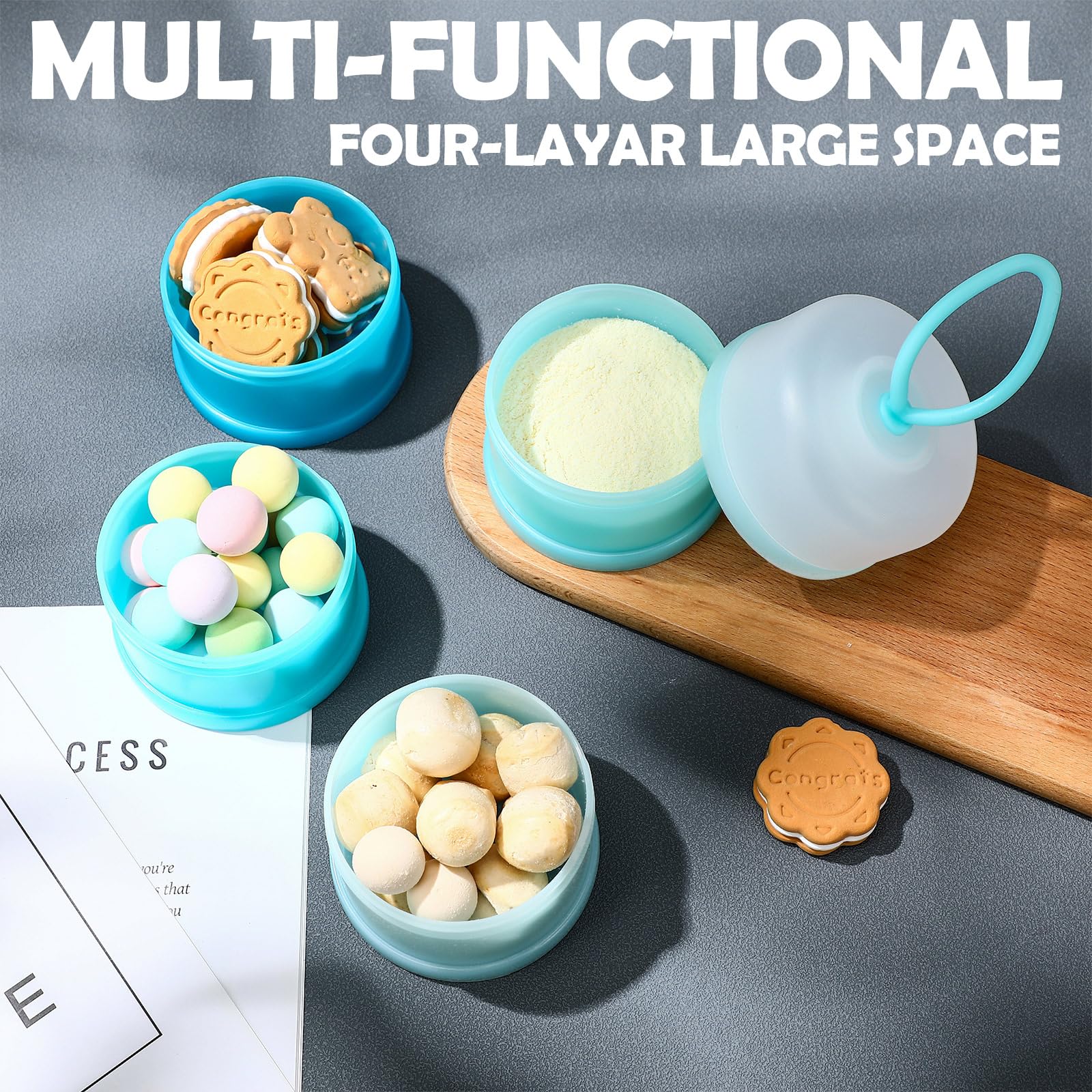 Formula Powder Container Snapklik.com : 6 Pcs Baby Stackable Formula Dispenser Colorful Milk ...