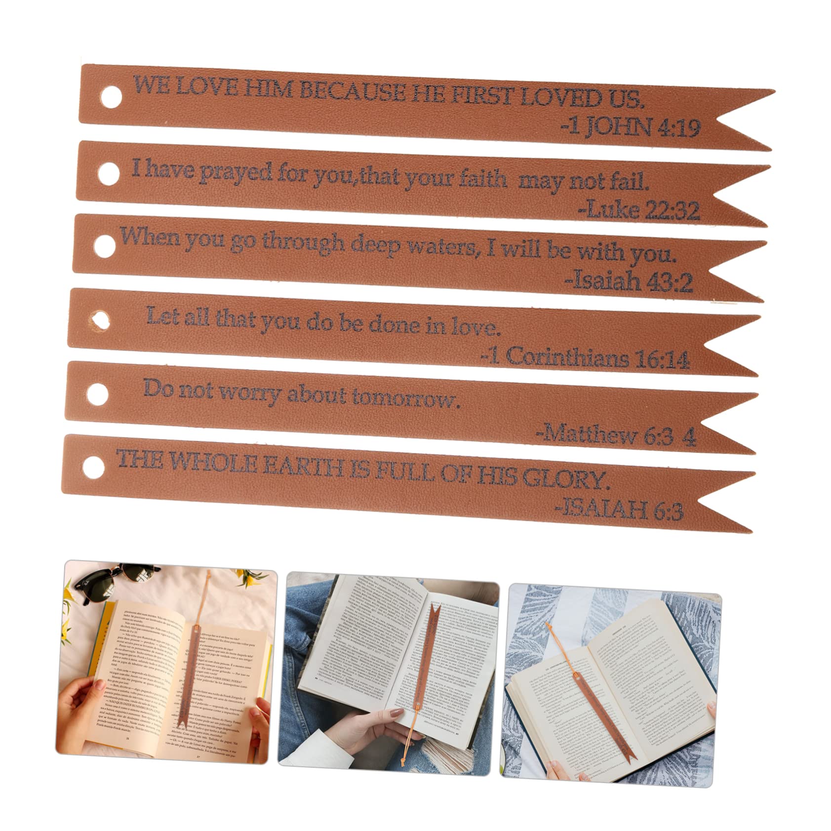 SHINEOFI 30stücke Teiliges Leder-lesezeichen Mit Biblischen Sprüchen Praktische Seite-marker Für Bibel Und Lehrbücher Hochwertige Pu-leder-buchzeichen Für Leser Und Studenten