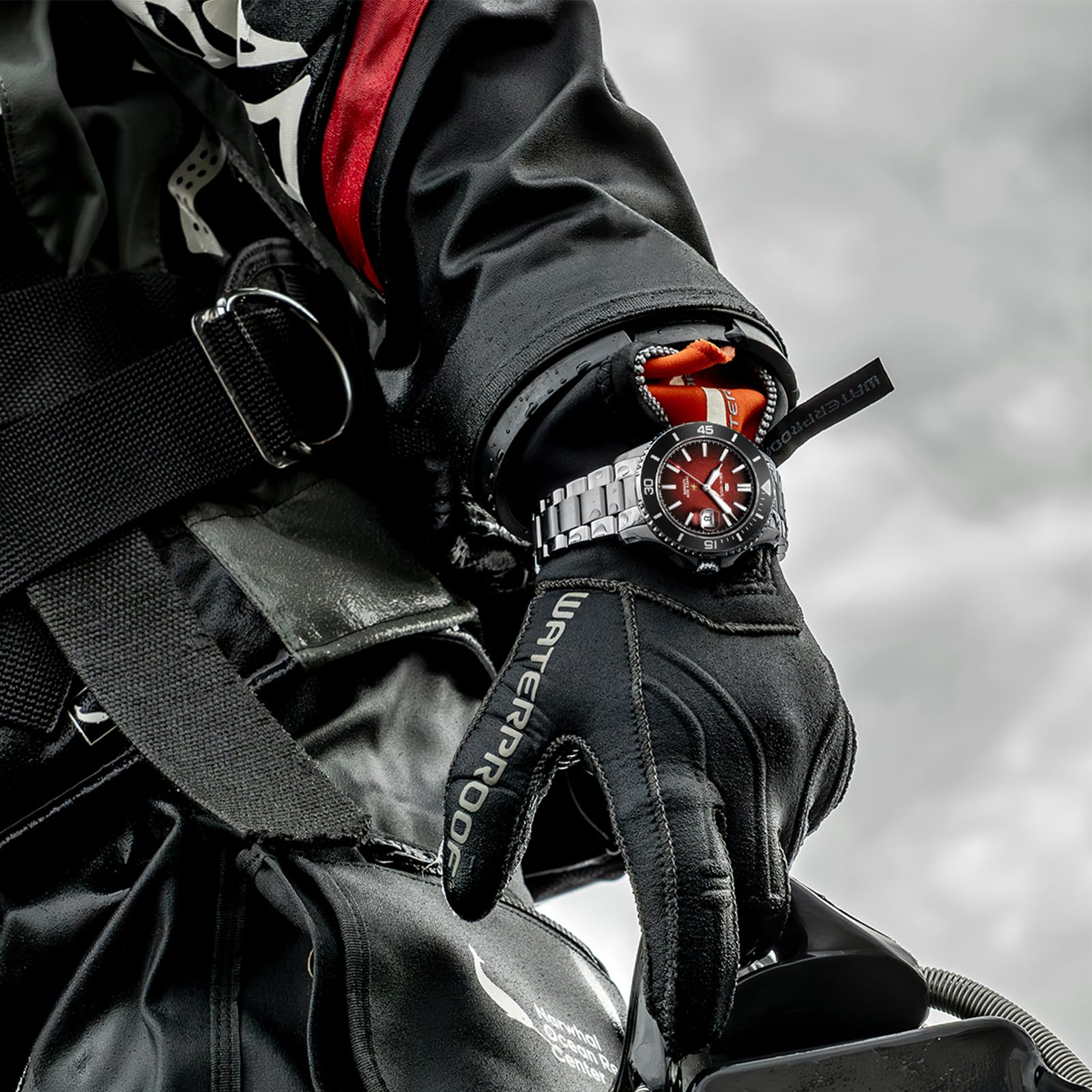 SEA-GULL Seagull 816.523 - Reloj automático para hombre, correa de acero inoxidable, resistente al agua, mecánico, con calendario, luminoso, para negocios, casual, buceo, para hombre