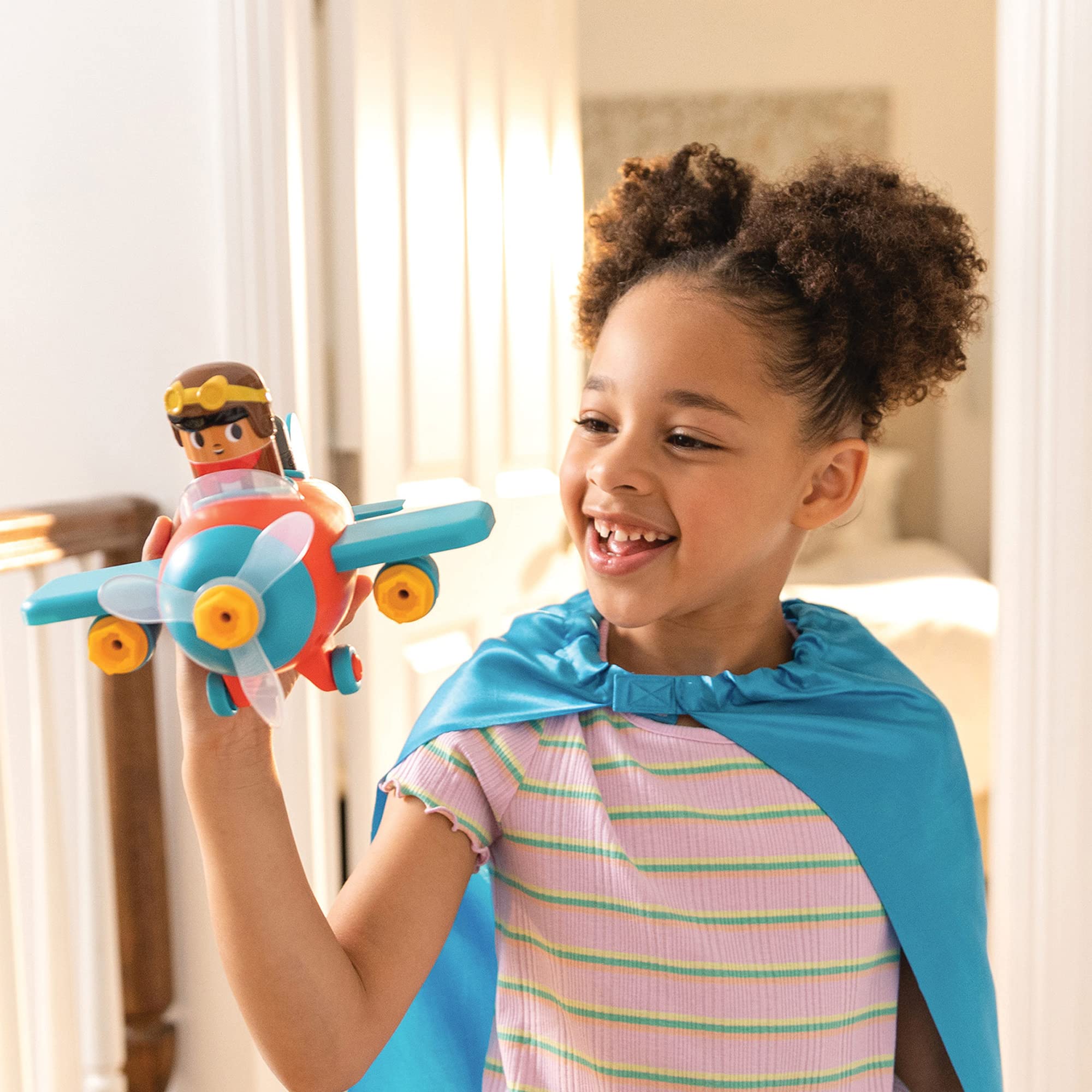 Learning Resources Avion Bolt Buddies Design & Drill, Jeu avec Un Avion et Une Figurine de Pilote, Jouet de Science et STEM, Cadeau pour Enfants, 3, 4, 5 Ans et Plus