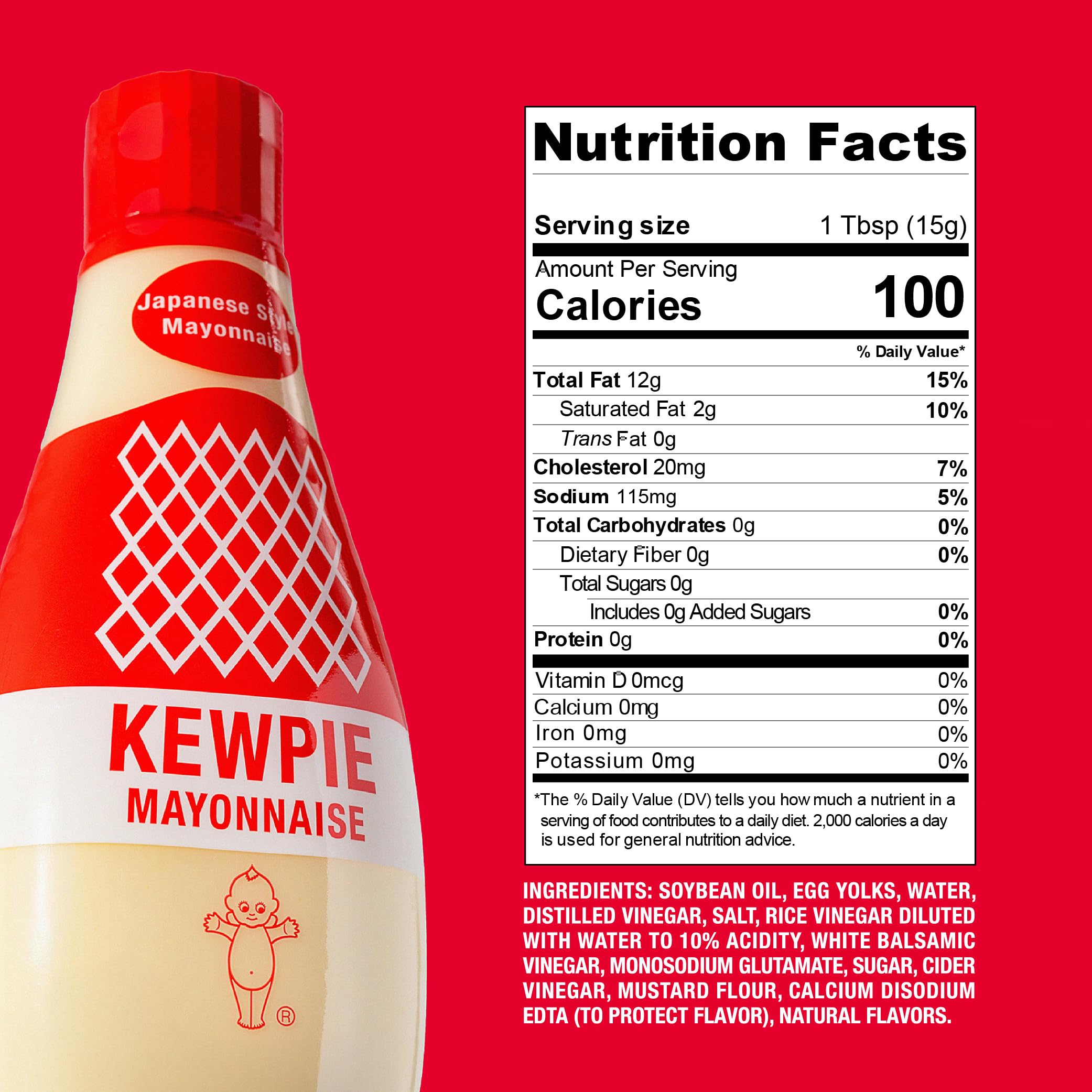 Kewpie Mayonnaise Product of USA Japanese Style Cage Free Gluten Free 12oz (24 Fl Oz) thumbnail 2