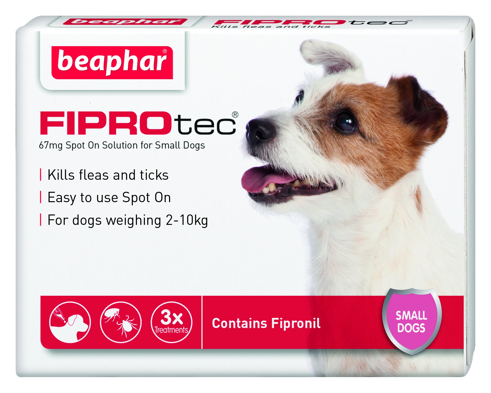 Beaphar FIPROtec Pipette for Small Dog, Pack of 3