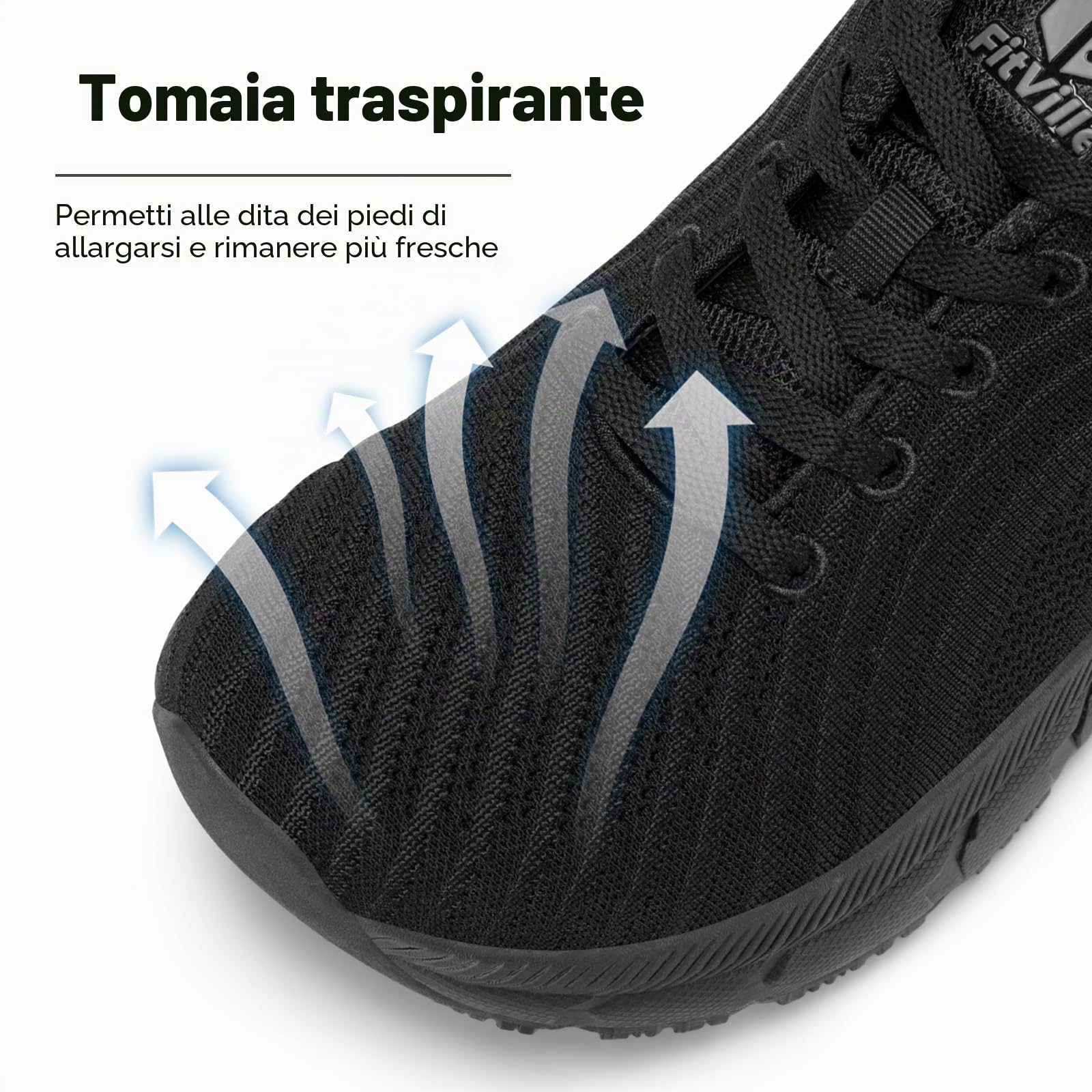 FitVille Scarpe Running Uomo Pianta Larga Sneaker Leggere Scarpe da Ginnastica da Corsa Traspiranti Jogging Scarpe Passeggio Larghe