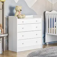 Cômoda Infantil com Trocador Doce Sonho 2523 Qmovi Branco