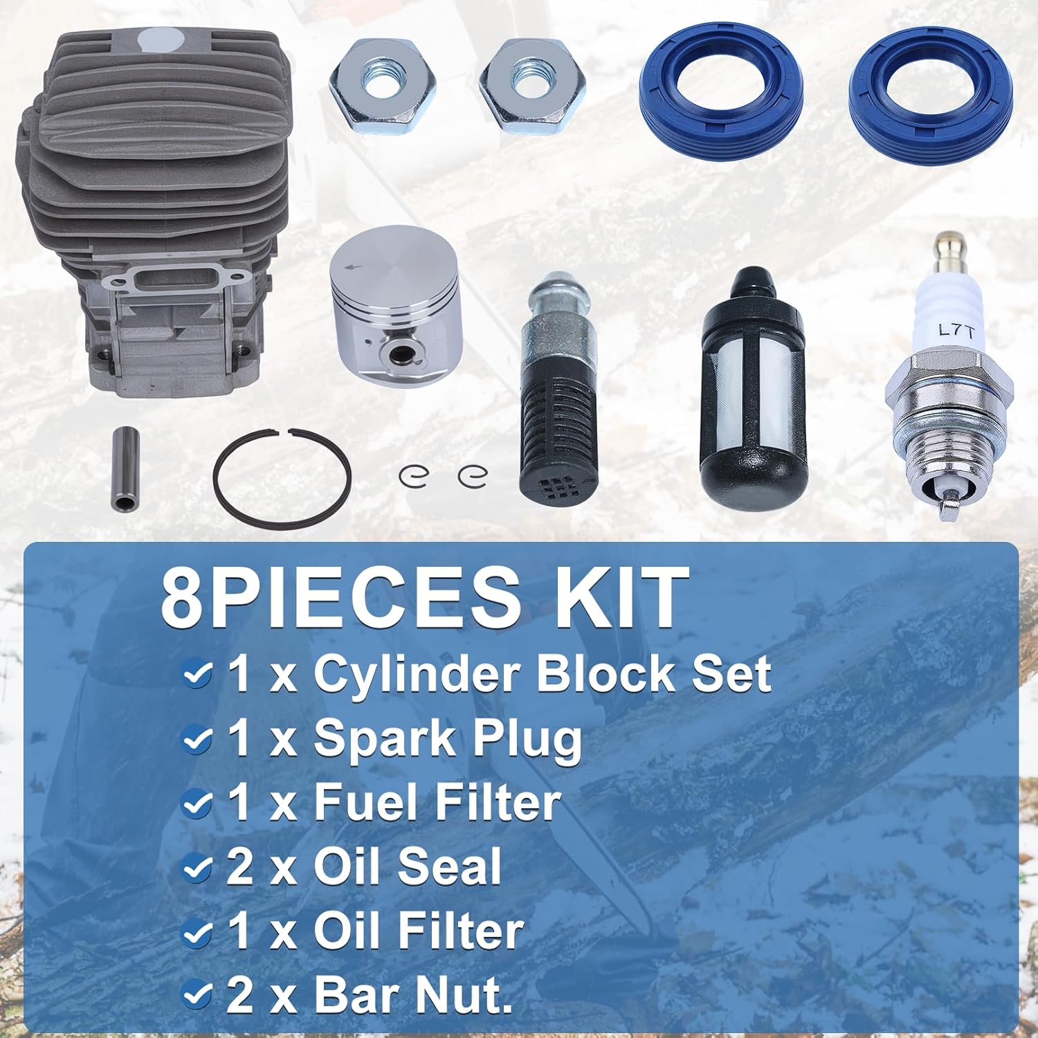 AUMEL Cylinder Piston Kit Replace for 1141-020-1206, 1141 020 1206 for Stihl MS291 MS271 MS 271 291 Gas Chainsaw Parts