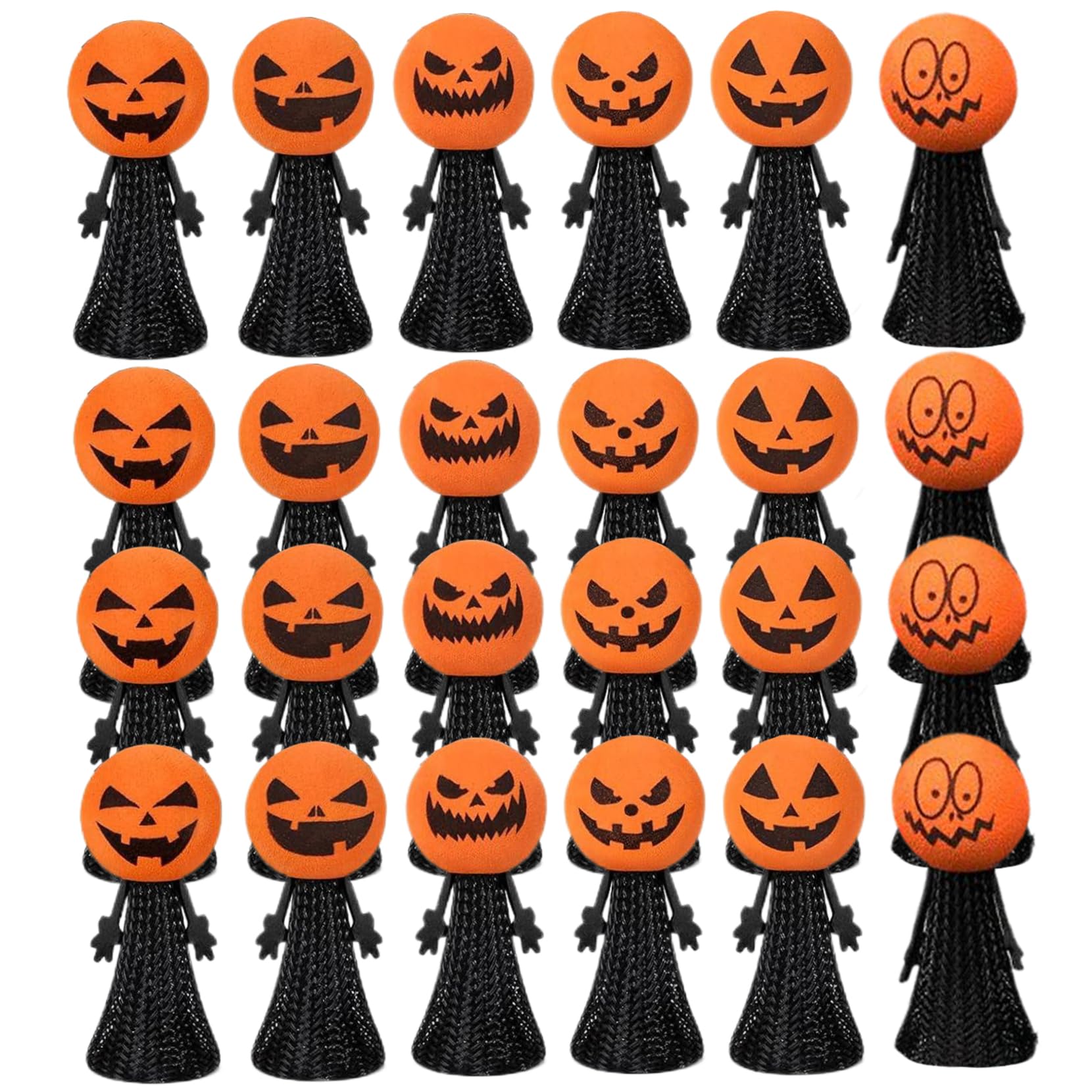 Striegro Jumping Toys 24 Pcs, Pumpkin Head, Halloween Favors..