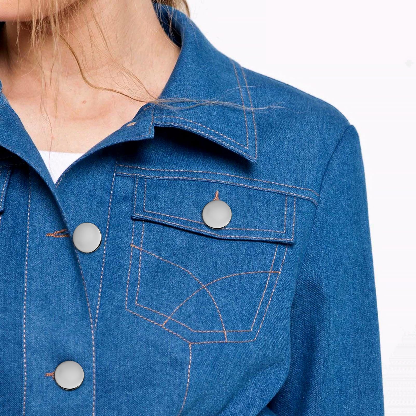 Tofficu 5 Set Di Bottoni Per Jeans Regolabili Non Cuciti Riutilizzabili Alla Moda Per Jeans Regolabili Per Pantaloni in Vita 30 Pezzi*5