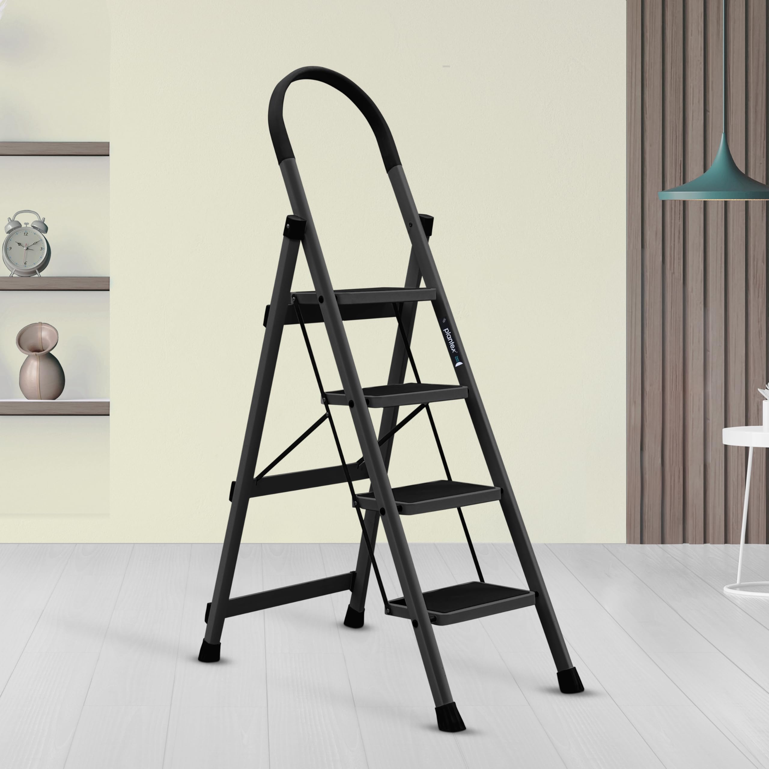 See full amazon price history chart for Plantex Steel Ladder for Home/Strong Foldable Wide 4 Step Ladder/Anti-Skid 4 Step Ladder - (Apex - Black) Plantex Steel Ladder for Home/Strong Foldable Wide 4 Step Ladder/Anti-Skid 4 Step Ladder - (Apex - Black) (B0D945KXTM) Amazon Price History, Amazon Price Tracker