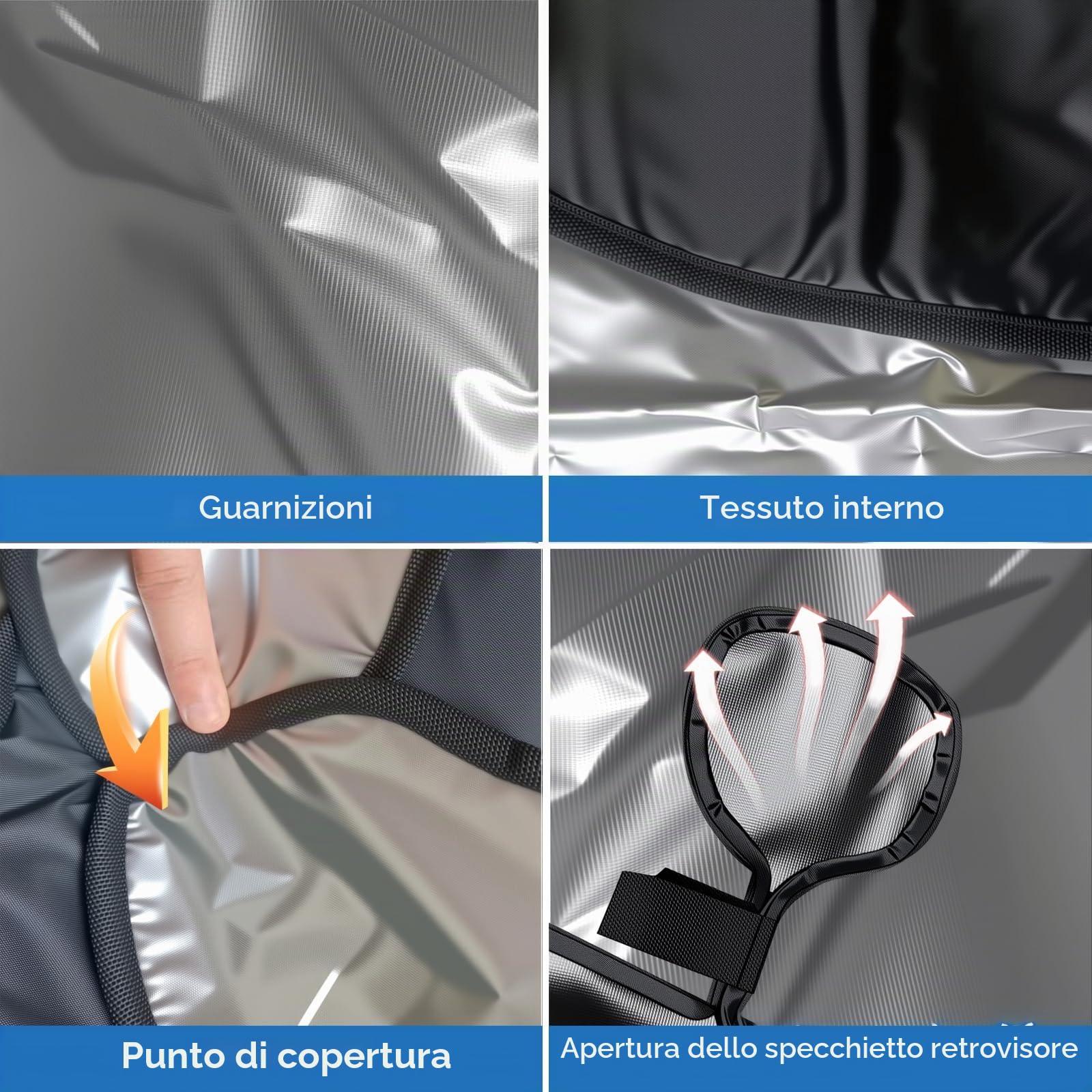 Copertura per parabrezza di ricambio per VW Caravelle/Transporter/Multivan T7, lusso argento, copertura per parabrezza, frontale pieghevole, protezione solare, tappetini termici, oscuramento completo