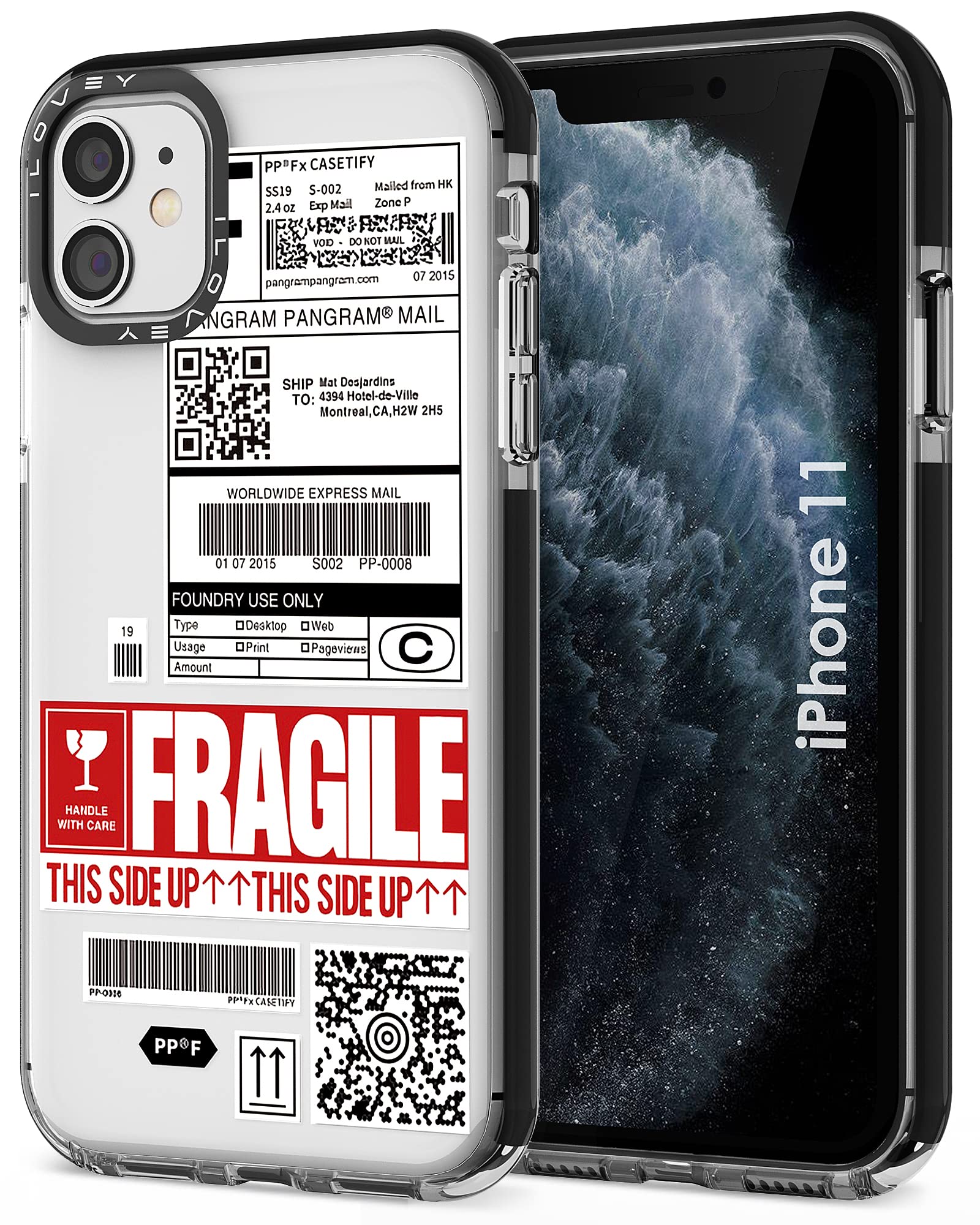 ILOVEY iPhone 11 Mobile Phone Case TPU Silicone Soft Slim Protective Mobile Phone Case Flexible Transparent Mobile Phone Case for iPhone 116.1 Inch Poster Retro Art