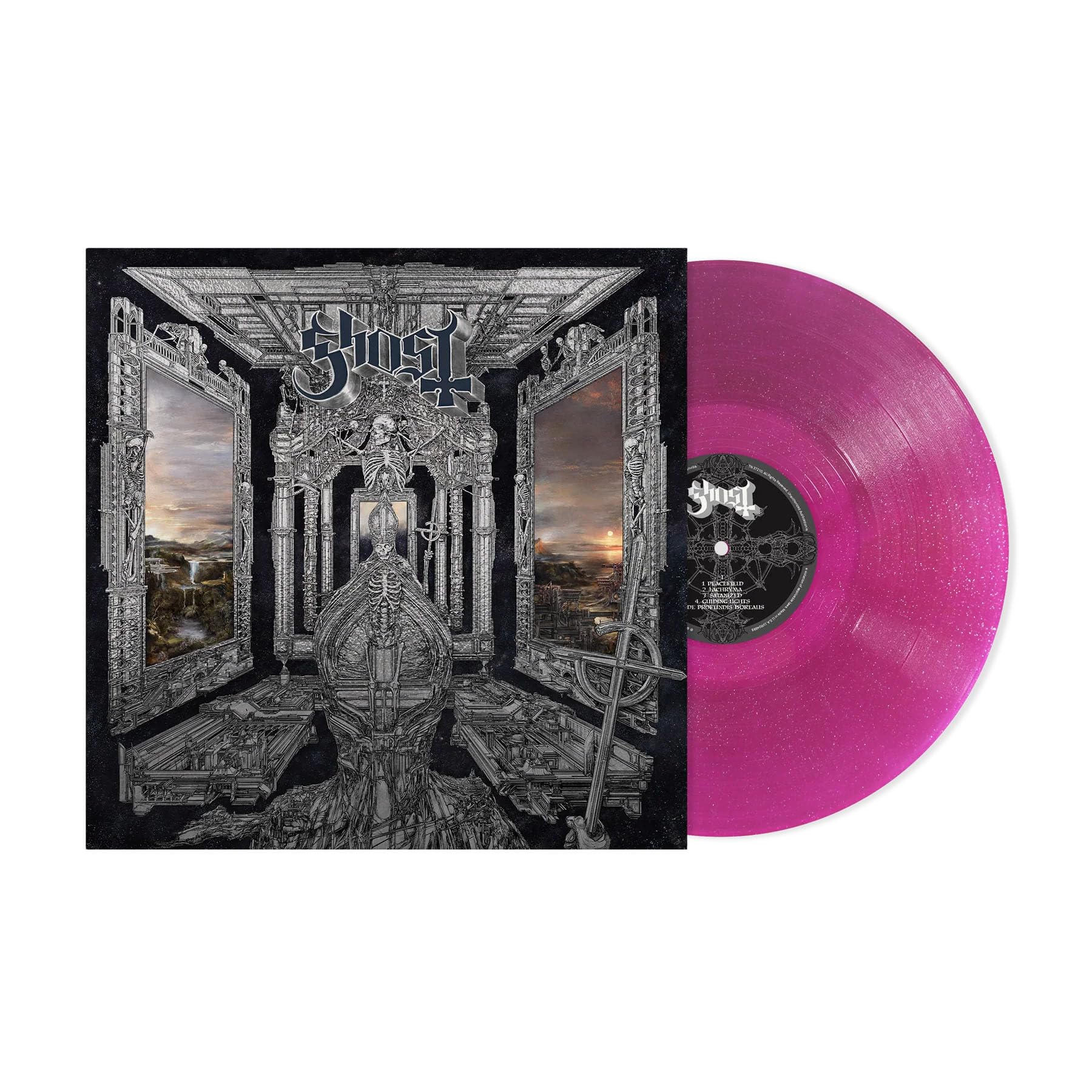 Skeletá Grape Glitter Record Album, Ghost, Tour Exclusive Lenticular
