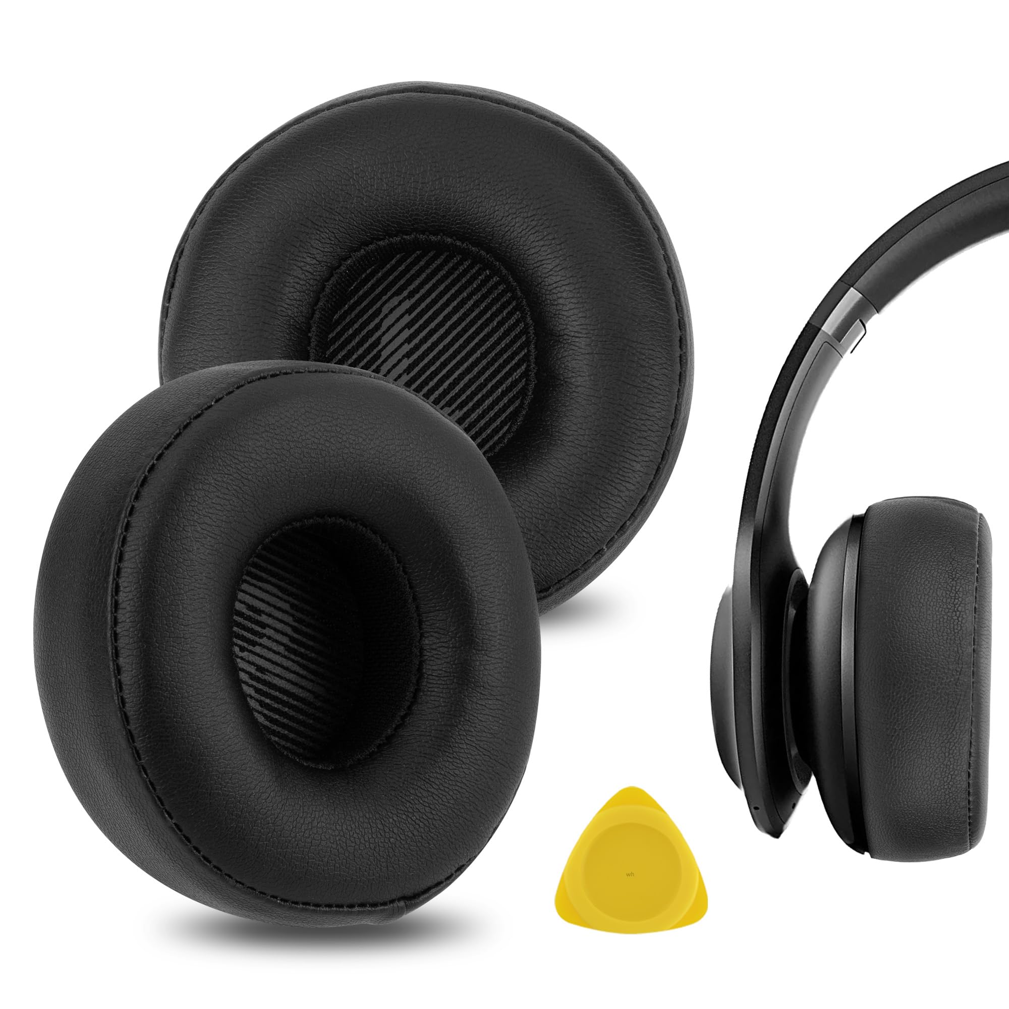 GEEKRIAQuickFit Replacement Ear Pads for JBL Everest 300, V300BT Headphones Ear Cushions, Repair Parts (Black)