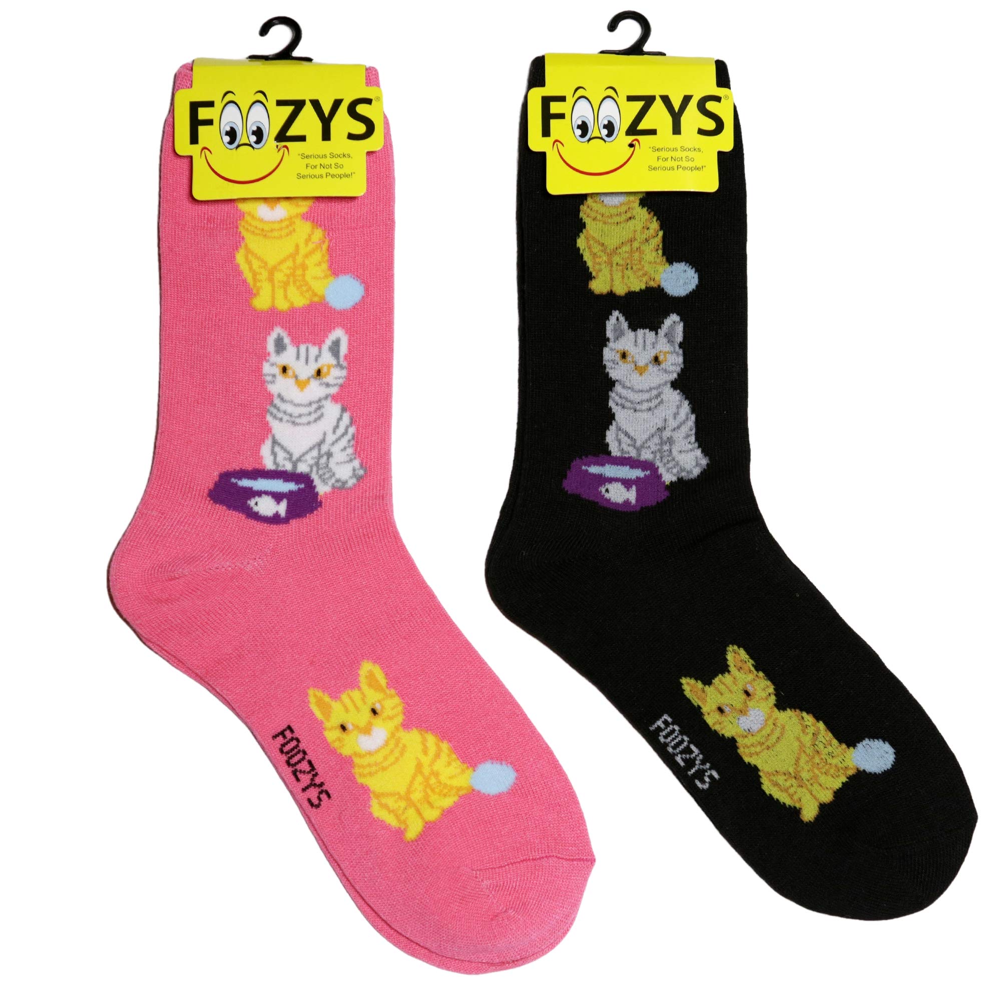Women’s Crew Socks | Cute Animal Themed Fashion Novelty Socks | 2 Pair