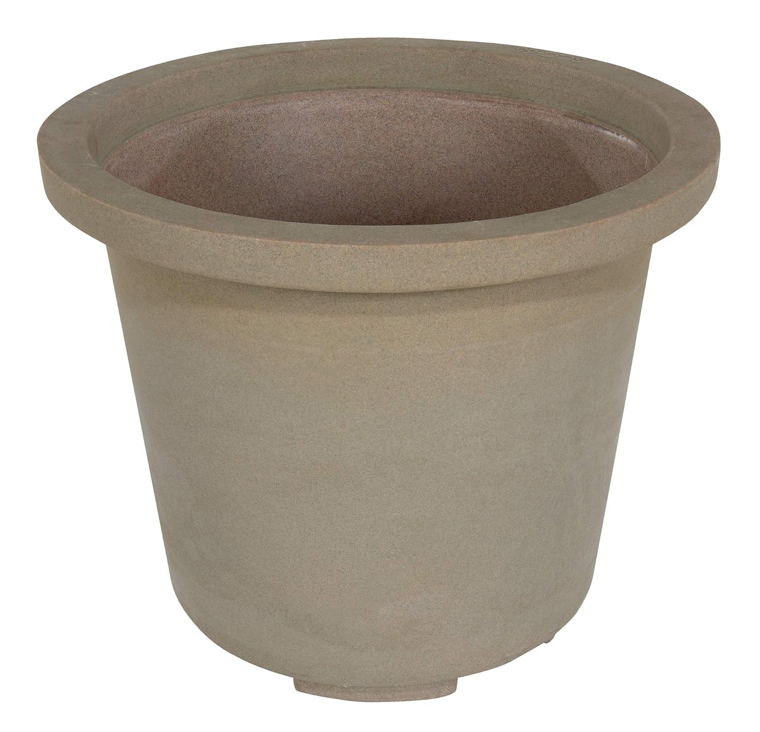 Vestil OG-IP-65-GKT Plastic Industrial Planter 36-1/4 in. x 36-1/4 in. x 36-1/4 in. 65 Gallon 800 Lb. Capacity Granite Khaki