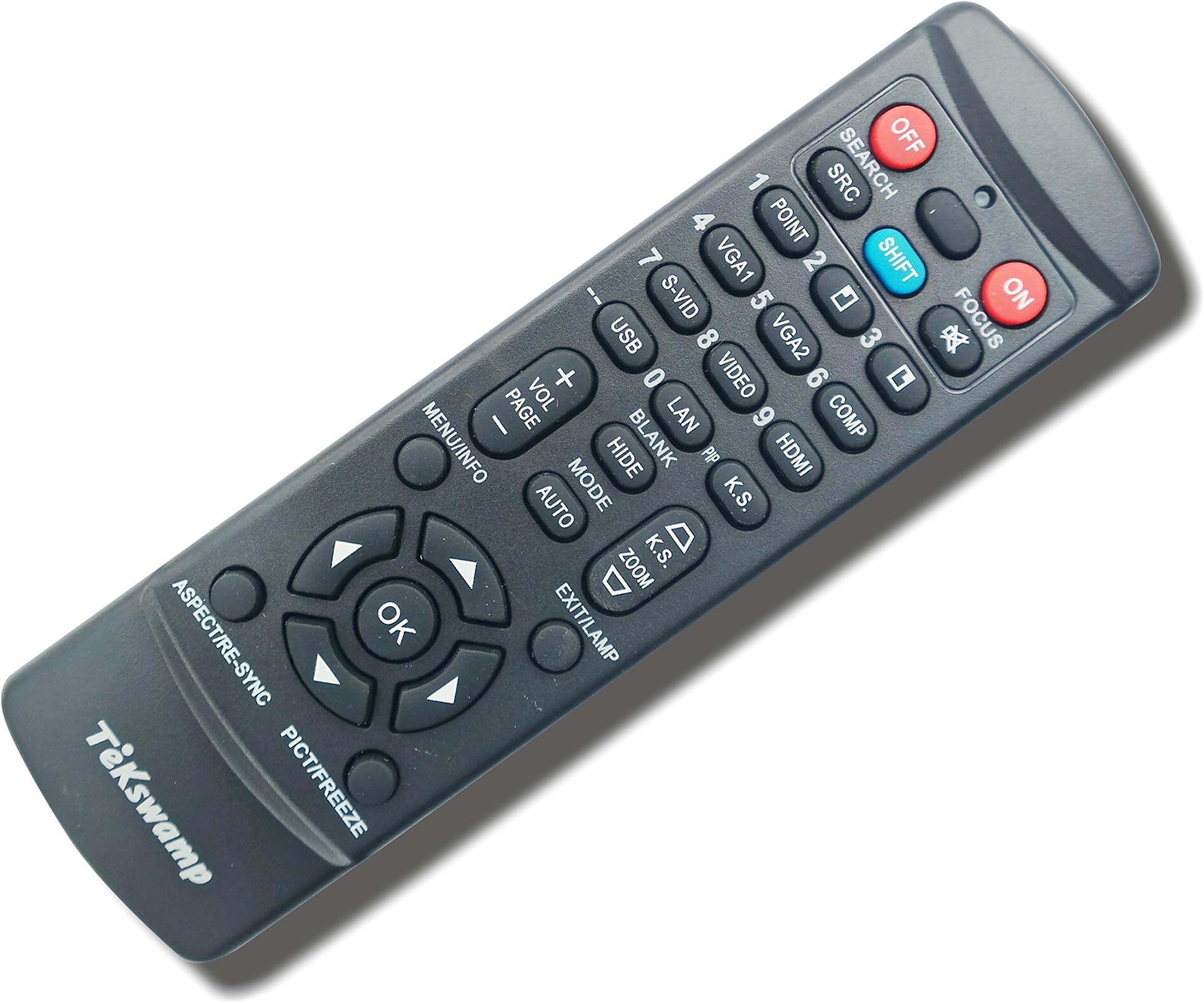 TeKswamp Video Projector Remote Control for NEC PE401H