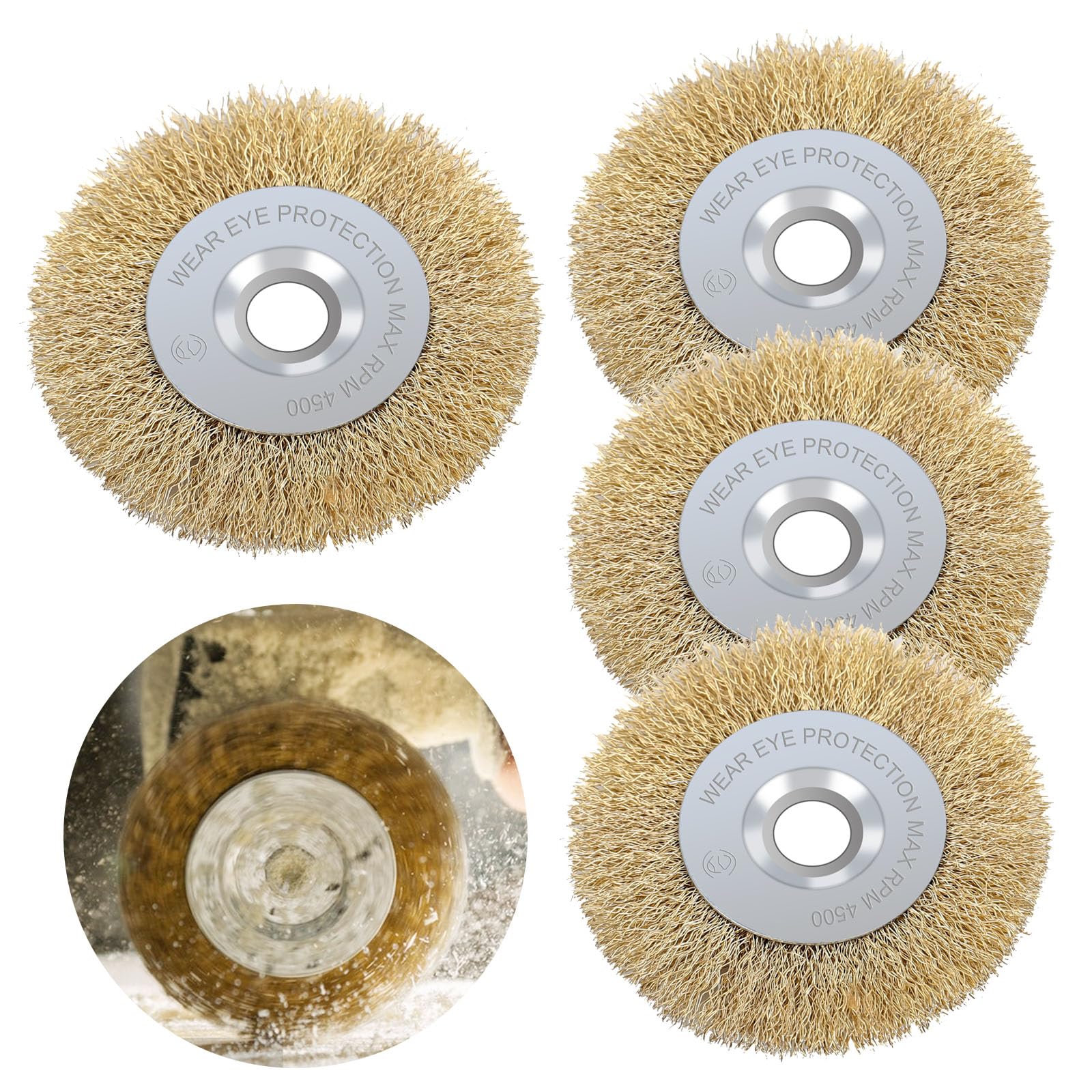 Zestaw szczotek do fug, 4 sztuki szczotek drucianych do Gloria Multibrush i Weedbrush o szerokości 10 mm, szczotka do chwastów w fugach