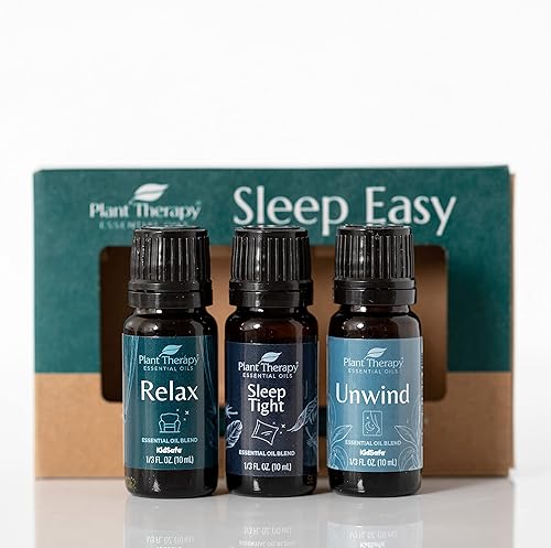 Plant Therapy Sleep Easy - Juego de mezcla de aceites esenciales de 03fl oz 13 onzas cada una de las mezclas de aceites esenciales para relajarse
