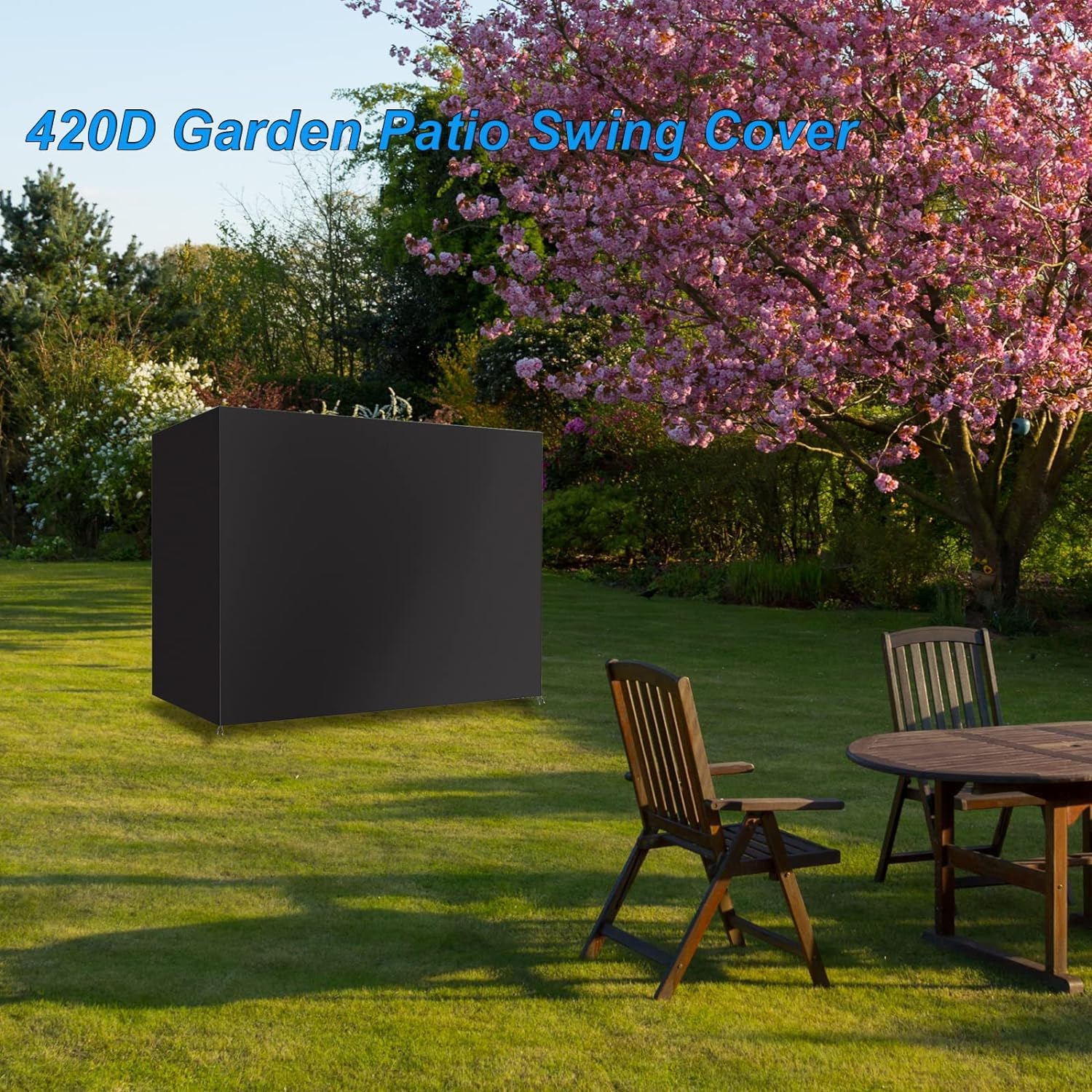 Housse De Protection Pour Balancelle 3 Places, 600d Oxford Housse De Balancelle, Anti-Uv, RéSistante à L'Hiver, Charge Lourde, Pour Meubles De Jardin (250×150×160 CM Noir)