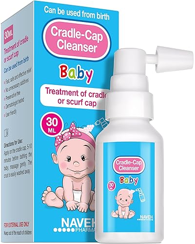 NAVEH PHARMA Limpiador de tapa de cuna para bebés y niños  Tratamiento de tapa de cuna 100% natural  Spray y lavado sin fregar  Mejor que el champú