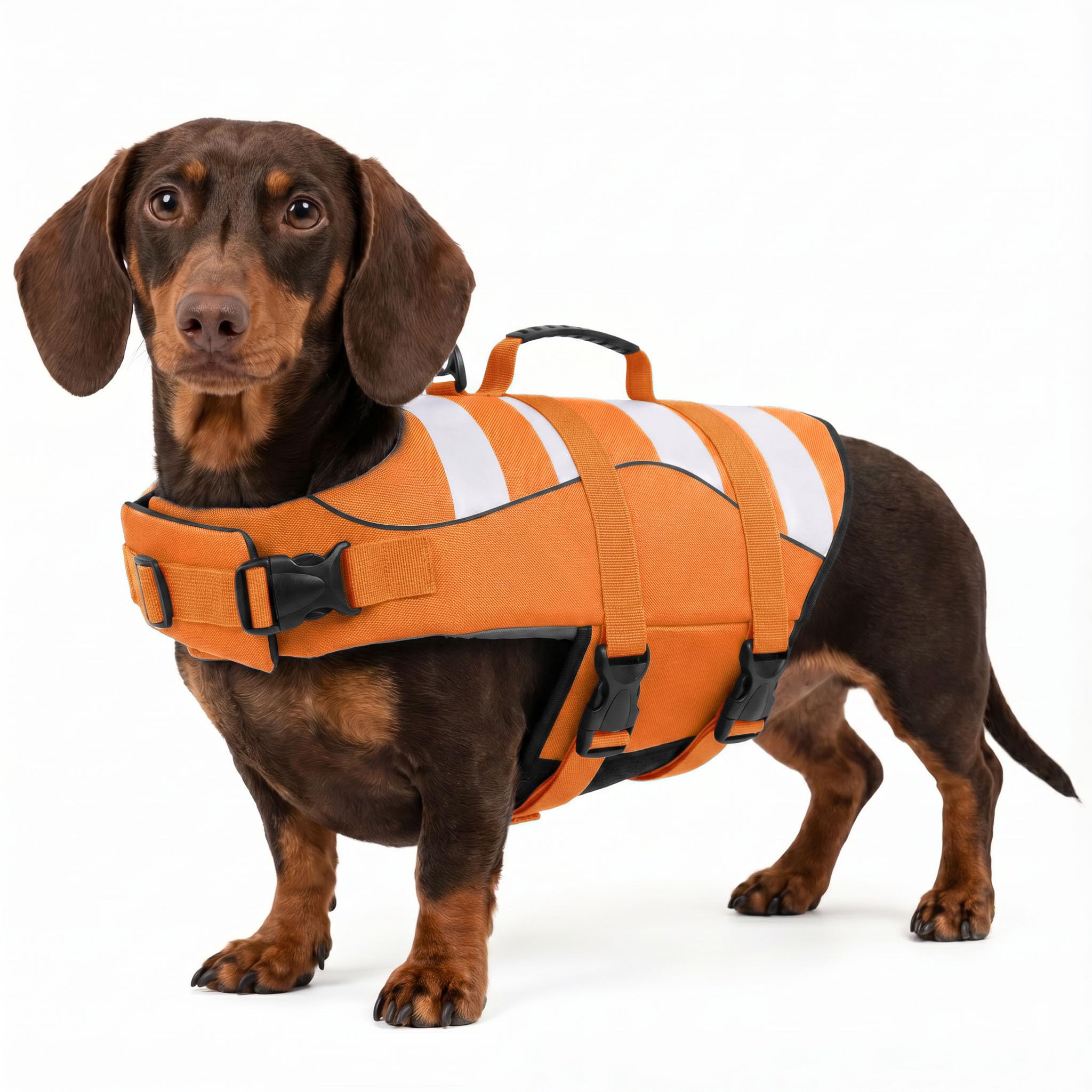 ASENKU Salvagente Cane Taglia Piccola XS, Giubbotto Salvagente Cane con Manico, Pettorina Salvagente Cane,Giubbotto Galleggiante per Cani, Aiuto al Galleggiamento per Mare,Piscina,Lago