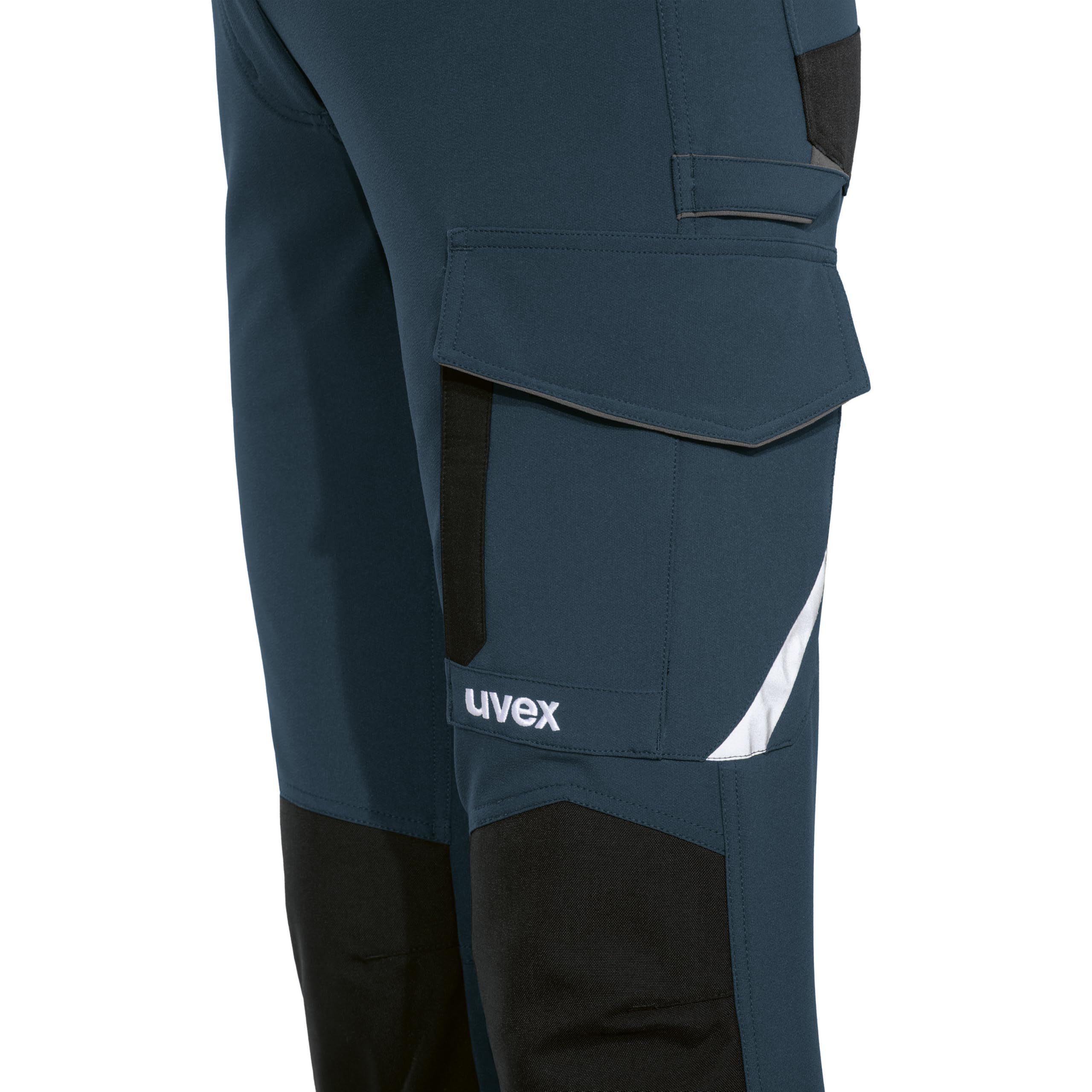 Uvex suXXeed Craft damskie spodnie cargo – damskie spodnie robocze z 4-kierunkowym stretchem – wzmocnione Cordura® – z kieszeniami na kolanach
