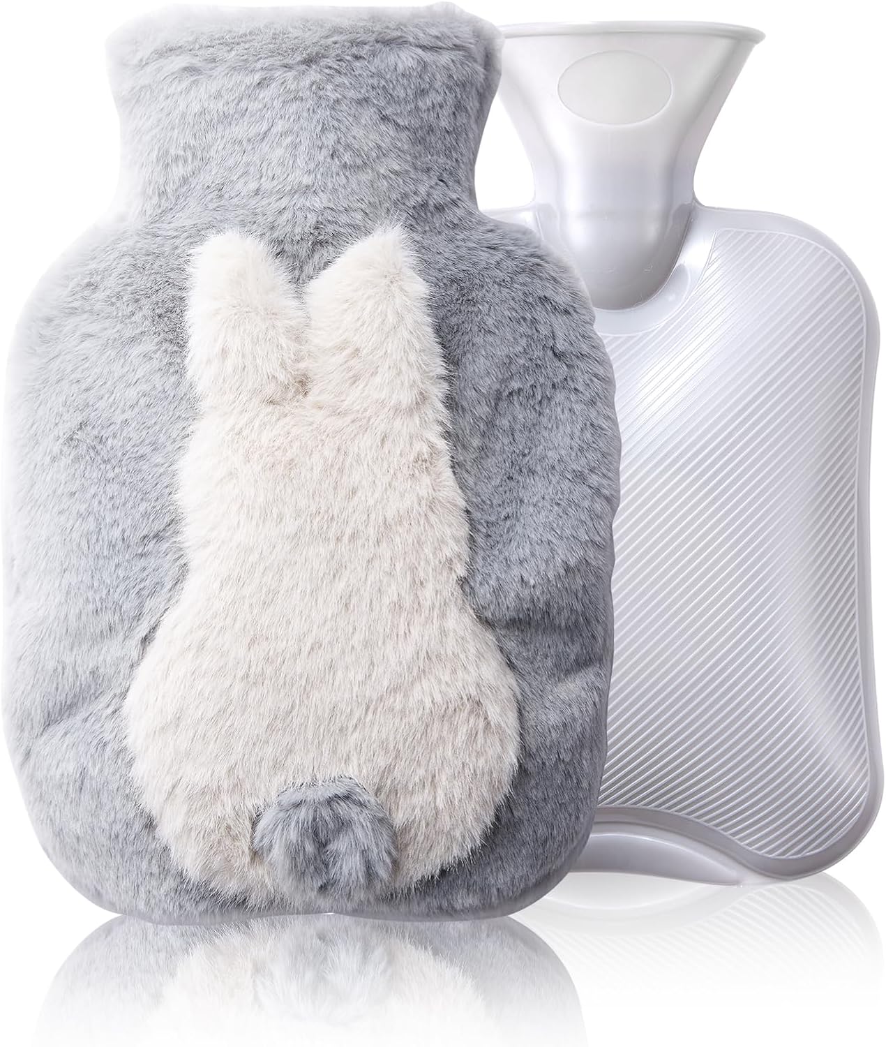 Cute Rubber Hot Water Bottle with Plush Soft Cover