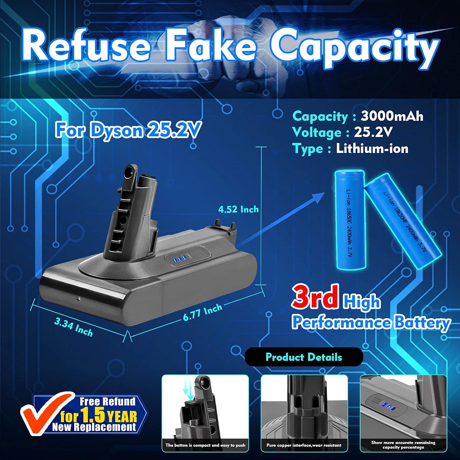 70% оƒƒ Evеrуthіng 【3rd Generation】 CaliHutt 3.0Ah 25.2V Replacement Battery for Dyson V10 Animal V10 Cyclone V10 Absolute V10 Motorhead Fluffy SV12 N009 Cordless Stick Vacuum Cleaner Lithium-ion Battery【NOT for SV10】 70% оƒƒ Evеrуthіng 【3rd Generation】 CaliHutt 3.0Ah 25.2V Replacement Battery for Dyson V10 Animal V10 Cyclone V10 Absolute V10 Motorhead Fluffy SV12 N009 Cordless Stick Vacuum Cleaner Lithium-ion Battery【NOT for SV10】