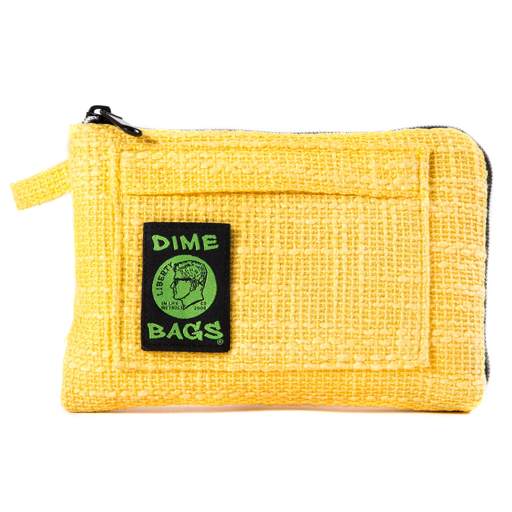 DIME BAGS Padded Pouch with Soft Padded Interior | Protective Pouch for Glass with Removable Poly Bag (8 Inch, Yellow)