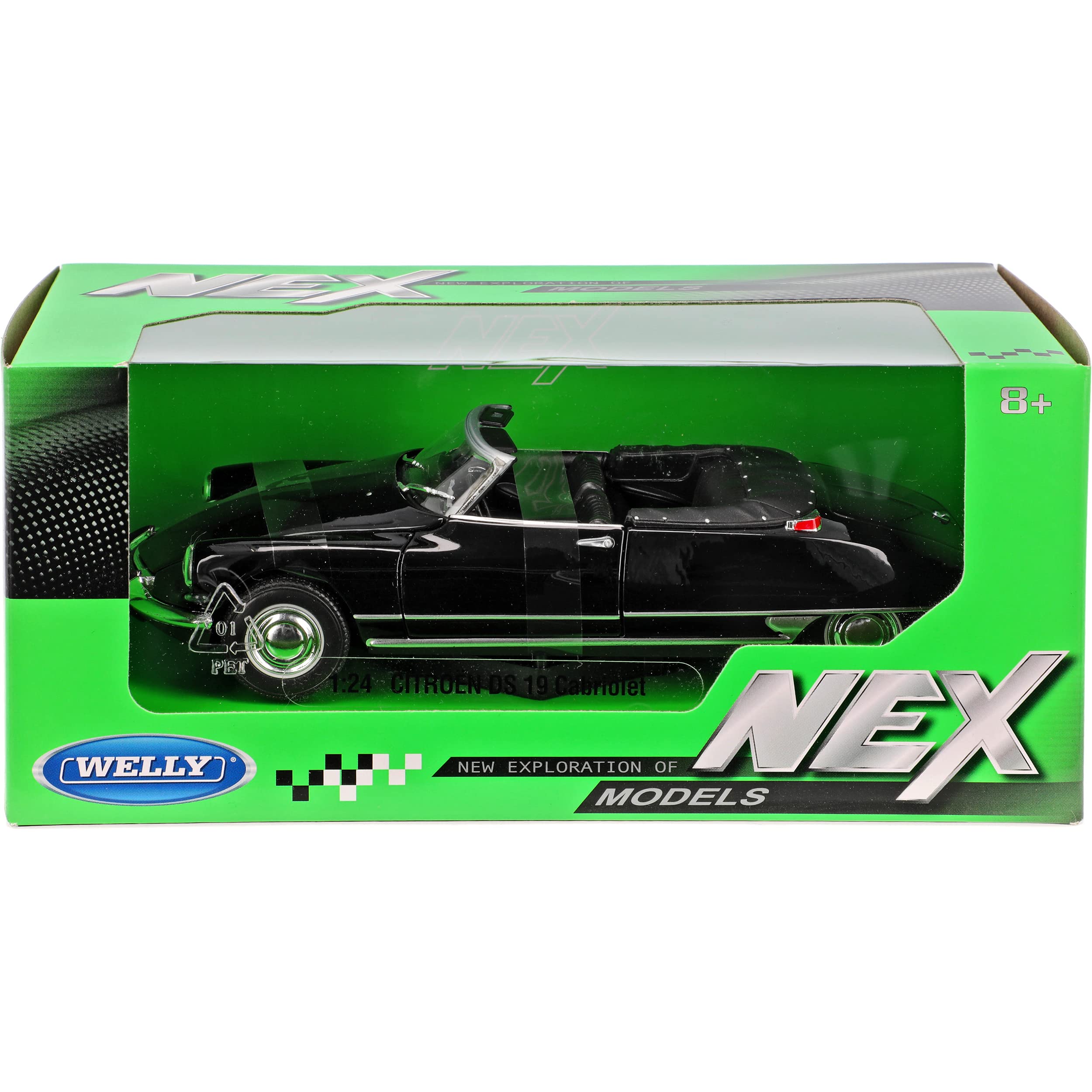 JEP Citroën DS 19 ivoire / toit noir Commande avec volant - Longueur : 22 cm - Jeux & Jouets