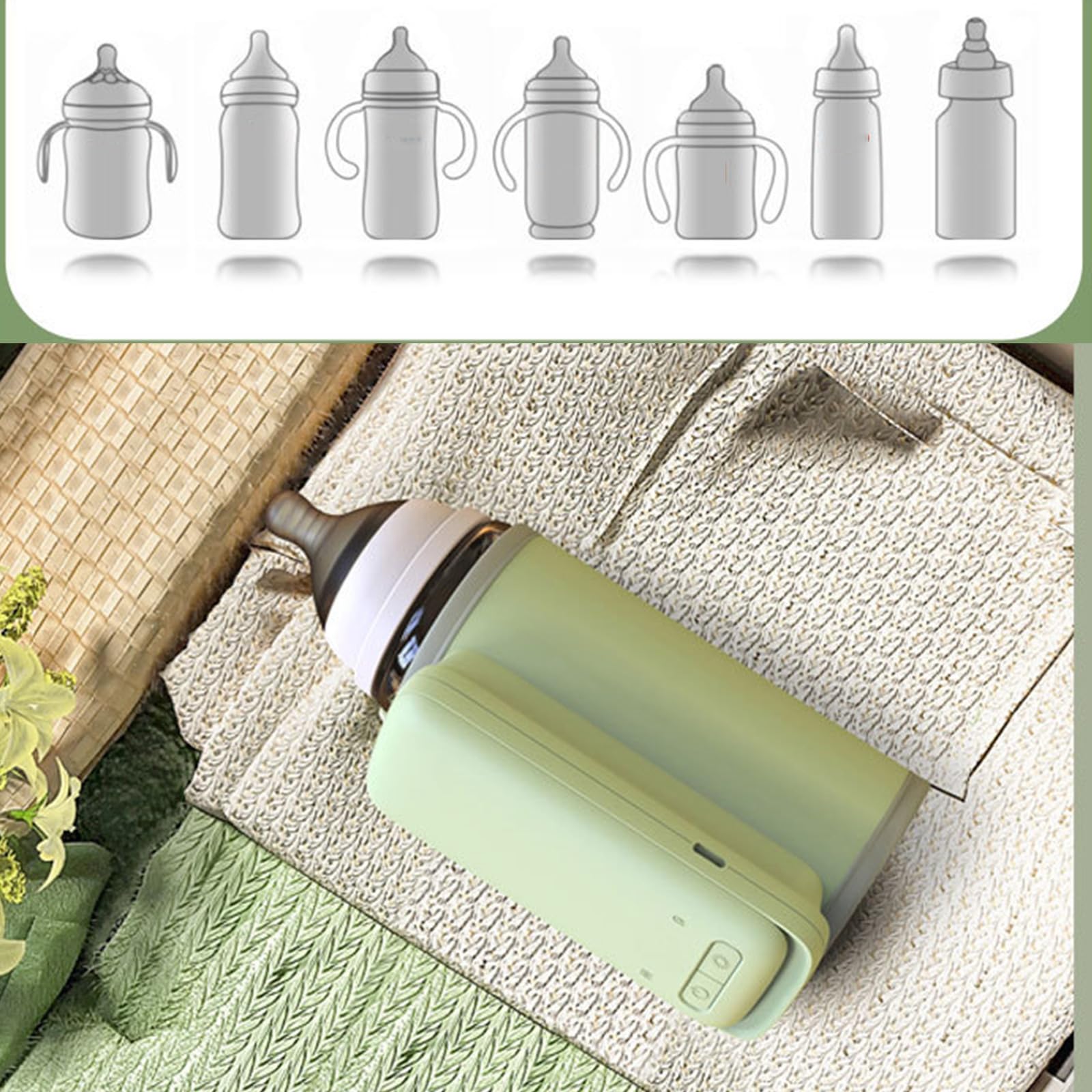 Générique Chauffe-biberon pour Lait de bébé, Chauffant pour biberon Portable USB, Chauffant pour Voiture, Chauffant pour Eau, Manchon Rechargeable USB pour Lait Maternel, Portable pour Voyage