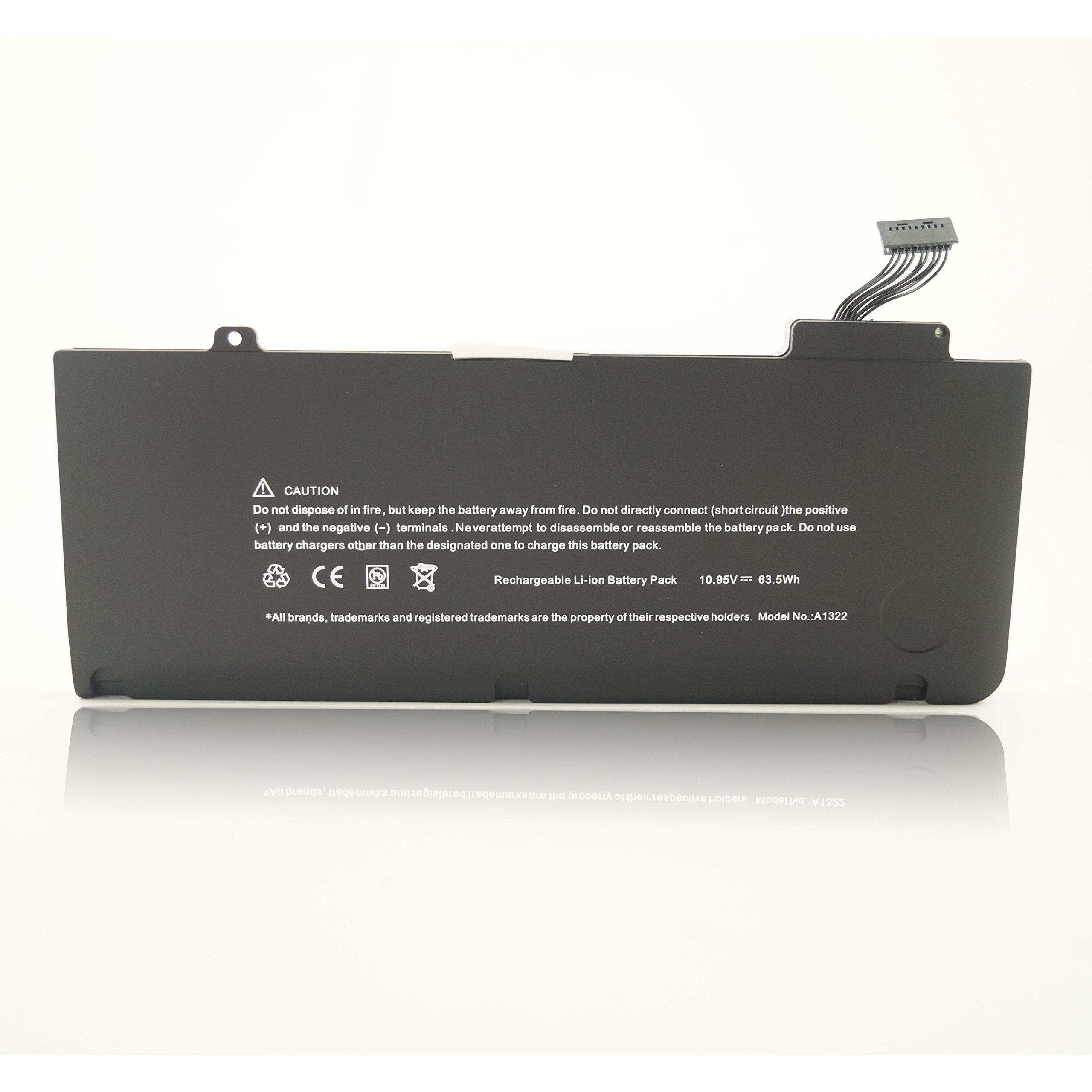 Replacement A1322 Laptop Battery for MacBook Pro 13 inches (2012 2011 2010 2009 Version) 661-5557 661-5229 MB990LL / A MB991LL / A MD313LL / A MC374LL / A MD101LL / A MD102LL / A MC700LL /