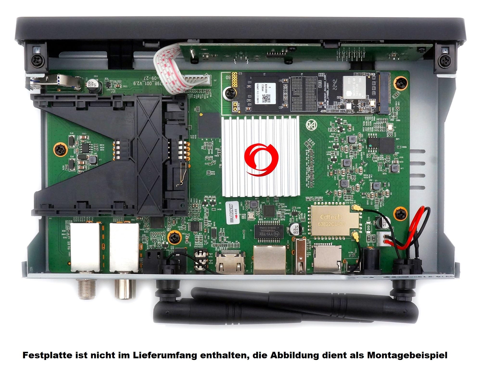 Octagon SF8008 UHD 4K Supreme Combo Receiver, Sat- Kabel- & DVB-T2 Receiver, E2 Linux & Define OS, mit PVR Aufnahmefunktion, M.2 M Key, Gigabit LAN, Bluetooth, Kartenleser, Sat to IP, WiFi WLAN