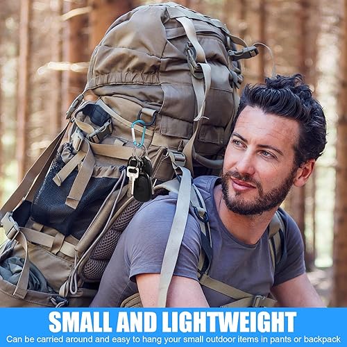 Miniatura 10 de Shimeyao 180 piezas de 1.8 pulgadas pequeño clip de aluminio llavero hebilla clip a granel mini aluminio D anillo forma pequeño bloqueo resorte