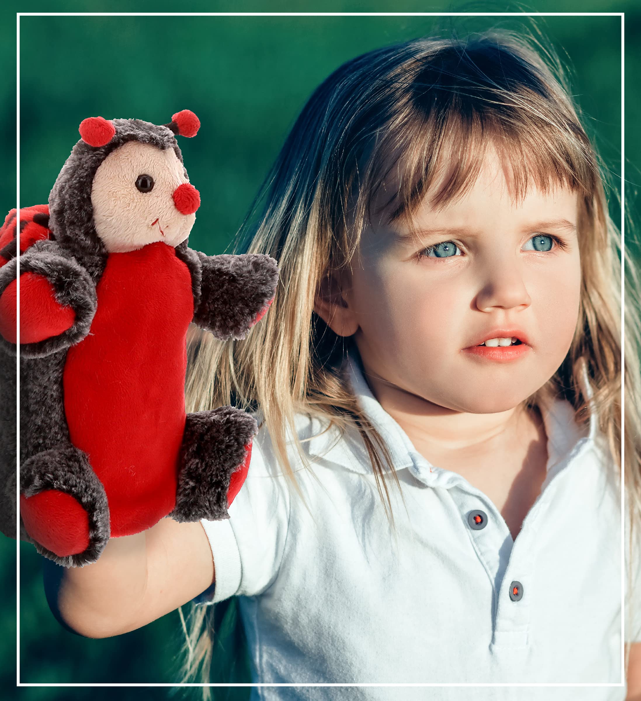 DolliBu Ladybug Plush Hand Puppet for Kids - Soft Plush Stuffed Animal Hand Puppet Toy for Puppet Show Games Puppet Theaters for Kids, Adult Cute Puppets Educational Toy to Teach Children & Toddlers - Image 7