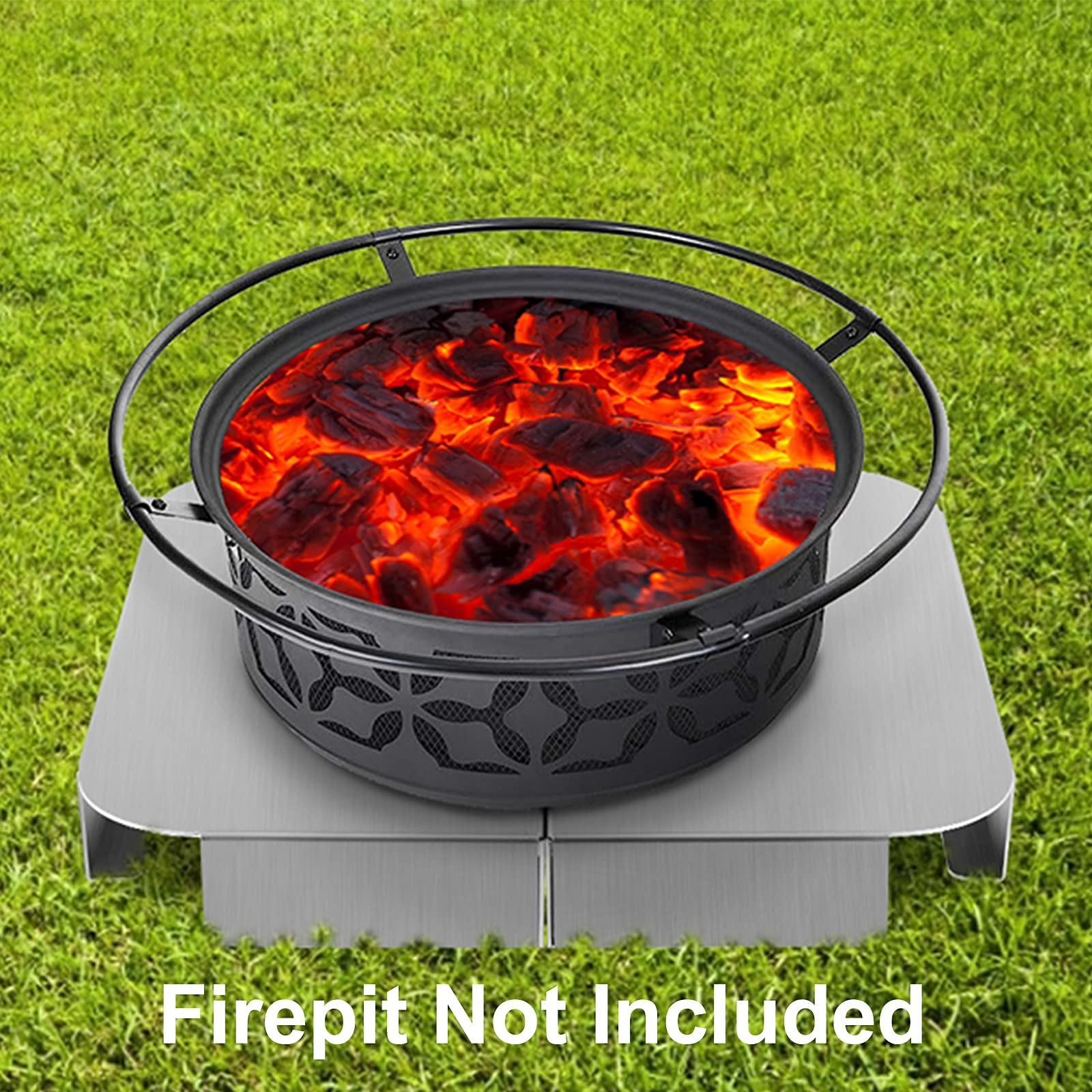 Buy VEVOR Fire Pit Heat Shield, 26 x 26 inch Deck Defender & Grass