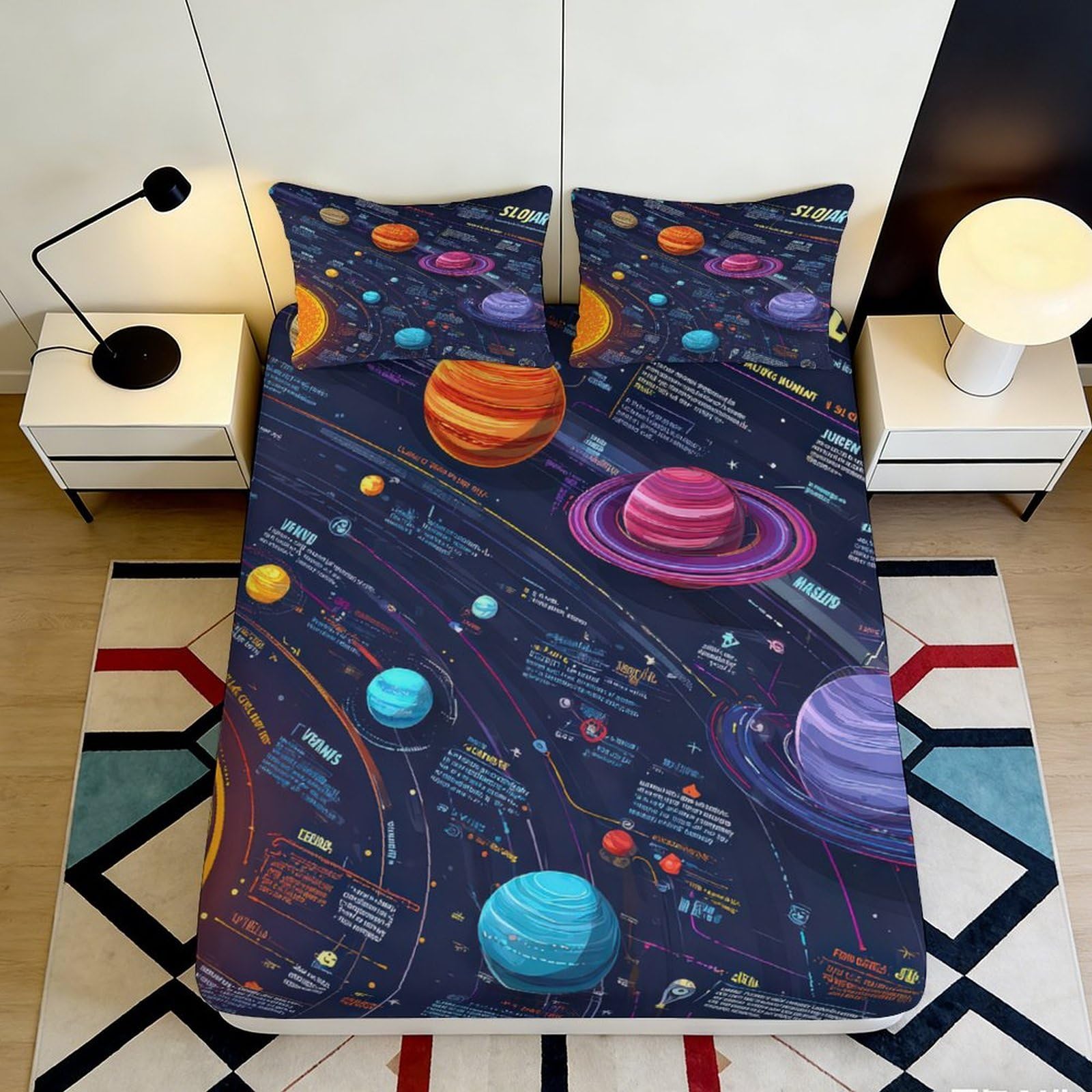 3D Printed Fantasy Dragon Fitted Sheet Microfiber Deep Pocket Home Bedding Non-Slip Dragon Mattress Fitted Cover 140x200x25cm