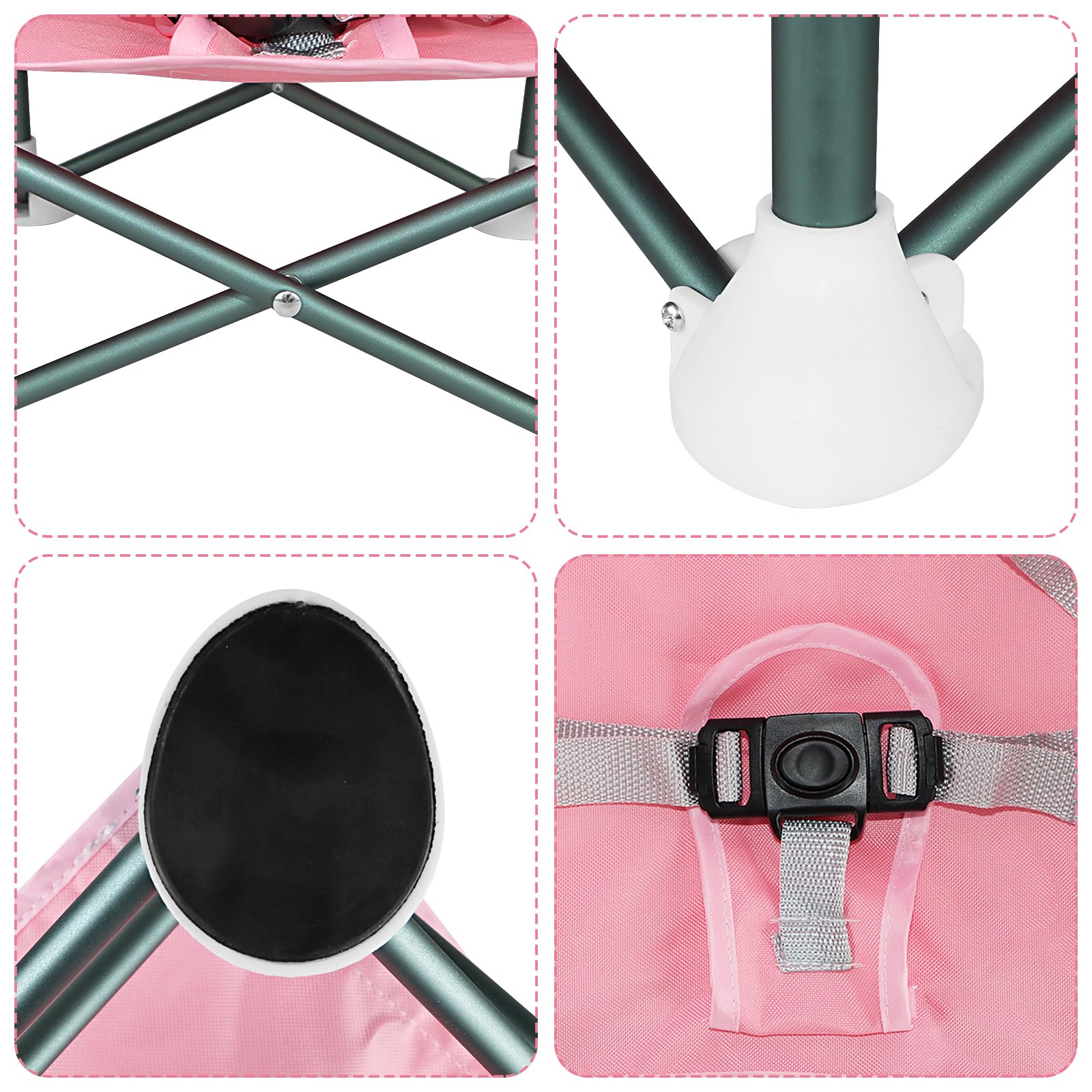 Chaise de camping pour bébé avec plateau, chaise haute portable avec sac de voyage, chaise de salle à manger, chaise haute de voyage pliable, chaise d'alimentation pour bébés et tout-petits