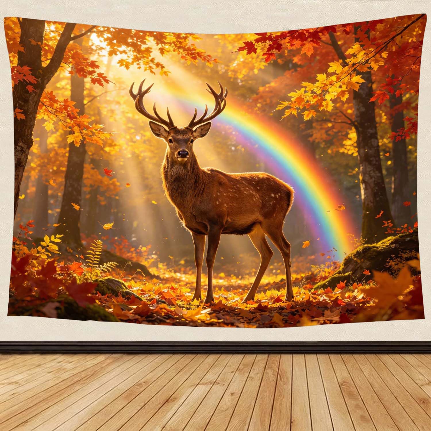 Arazzo da Parete Grande 300x260 cm Cervo Maschio 3D Telo da Parete