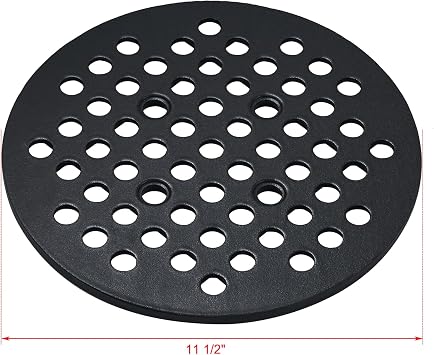 BJ-MFG24 11.5 Inch Charcoal Fire Grate Replacement for Kamado Joe Big Joe 24 Grill Cast Iron Charcoal Grate Part BJ24RH BJ24RHC BJ24NRHC BJ-MFGC Charcoal Bottom Kamado Joe 24In I II III Series