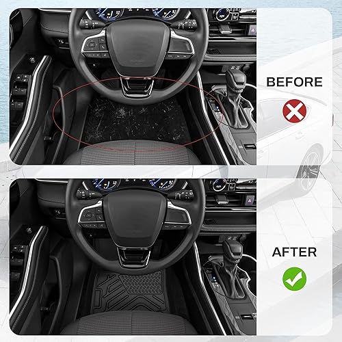 Miniatura 6 de AUTOSAVER88 Alfombrillas para Nissan Pathfinder 2022-2024, TPE para todo tipo de clima, ajuste personalizado para Nissan Pathfinder líneas de suelo