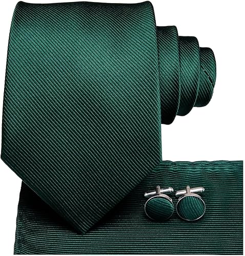 Miniatura 5 de Dubulle Corbata de Seda Floral de Paisley para Hombre Corbata a Rayas y Pañuelo de Bolsillo Gemelos Conjunto Boda Negocios