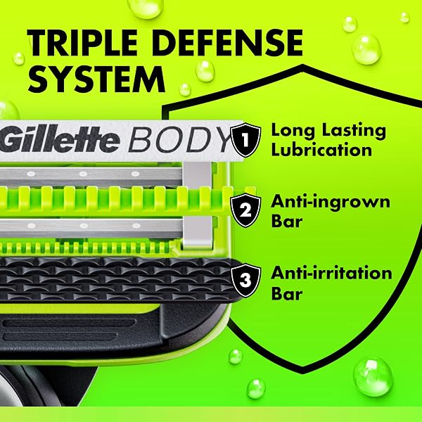 GilletteLabs Body + Intimate Razor Blade Refill Cartridges, 2 Blades and Precision Trimmer, Anti-ingrown Bar, Anti-irritation Bar, Long-lasting Lubrastrip, 12 Cartridges - 4