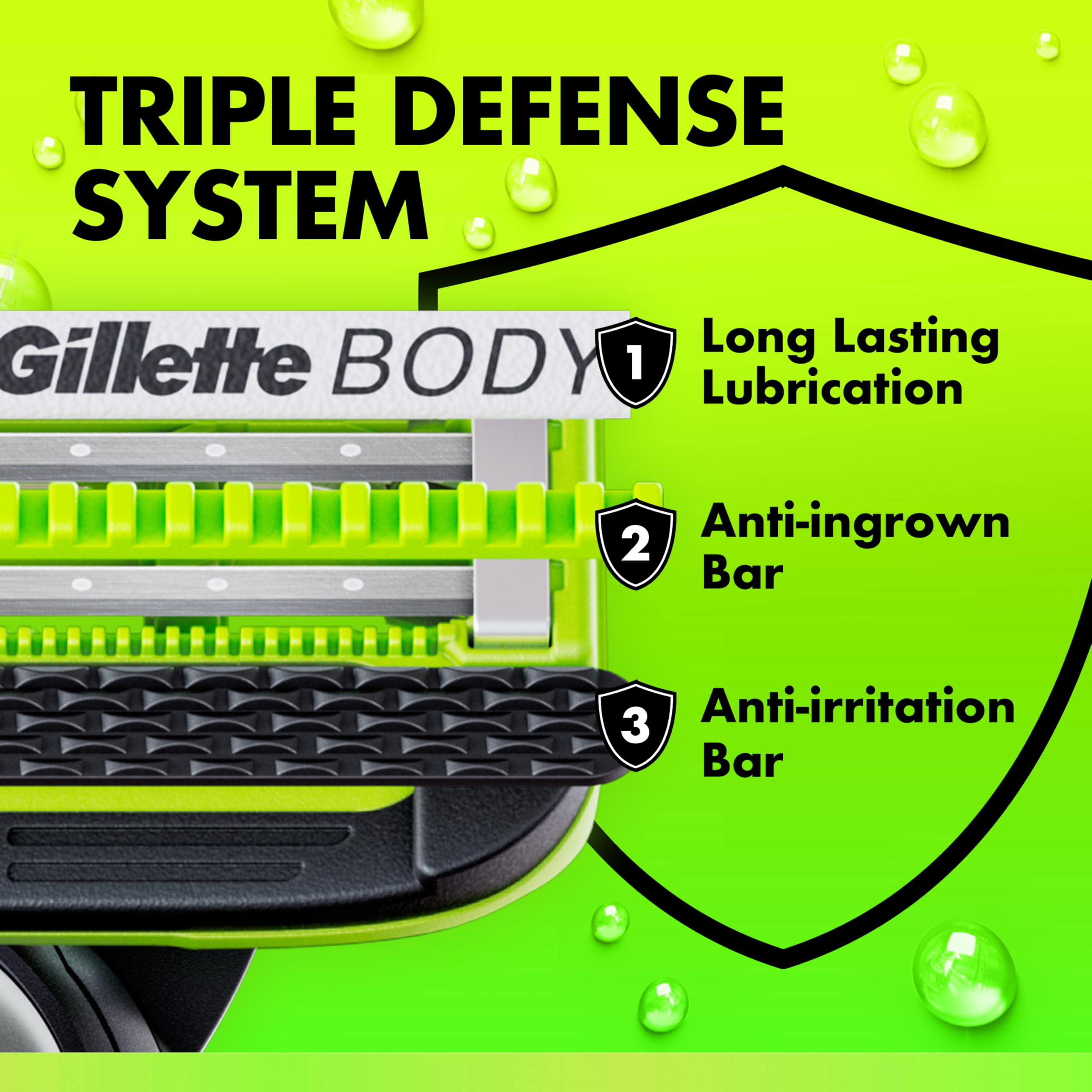 GilletteLabs Body + Intimate Razor Blade Refill Cartridges, 2 Blades and Precision Trimmer, Anti-ingrown Bar, Anti-irritation Bar, Long-lasting Lubrastrip, 12 Cartridges — view 4