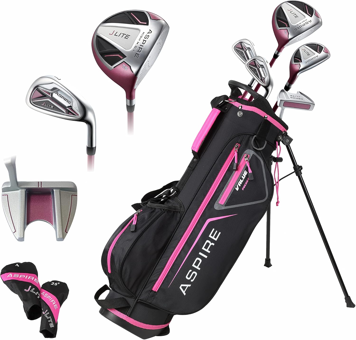Xlite Super Performance Precise Junior Golf Club Set Right Pink, Ages 9 to 12