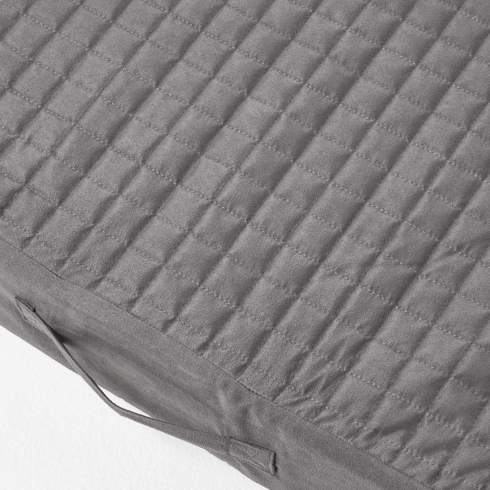 HOMESCAPES Cojín acolchado de 3 plazas con funda extraíble de 150 cm de largo y 10 cm de profundidad, de espuma ortopédica grande, cojín de asiento de sofá con funda lavable de gamuza sintética suave