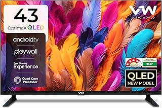 VW 109 cm (43 inches) OptimaX Series Full HD Smart QLED Android TV VW43AQ1