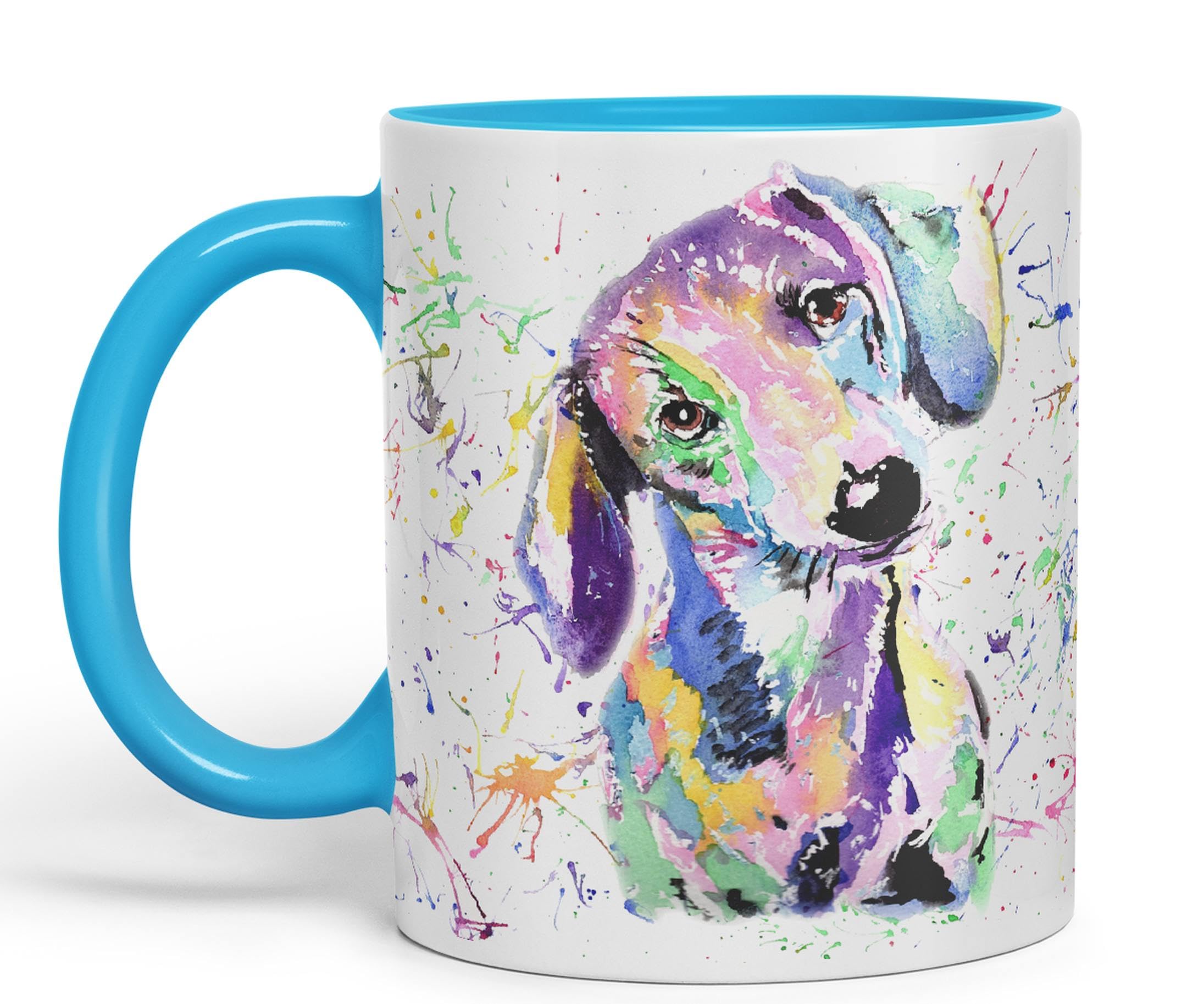 Cadeau De Noël Pour Chien Vixar Tasse Colorée En Forme De Teckel Avec Motif De Chien Et De Blaireau, Aquarelle, Cadeau D'anniversaire, De Travail, De Bureau, De Noël, De Thé, De Café