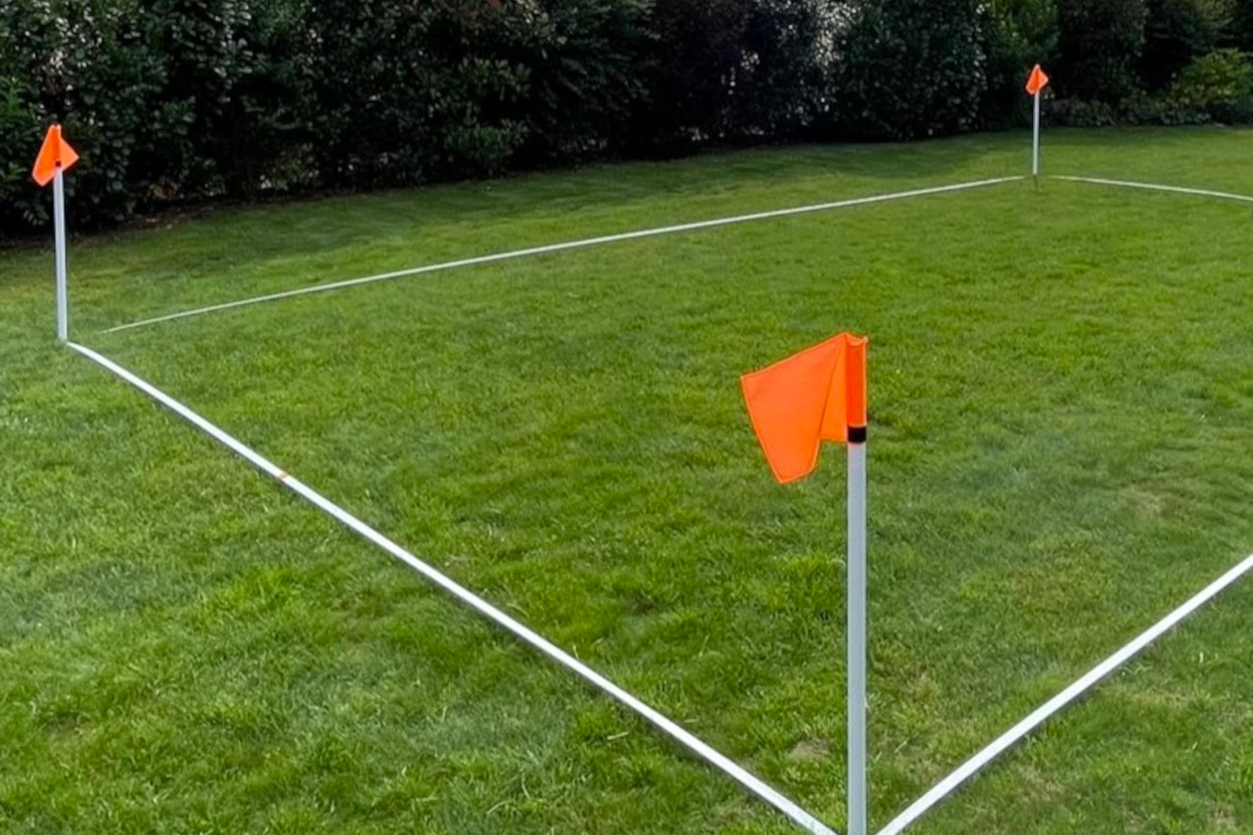 Soccer Pitch® set de drapeaux de coin pour le football enfant | poteaux de 1 m, marquage du terrain, aire de jeu, piquets de délimitation portables, entraînement de football