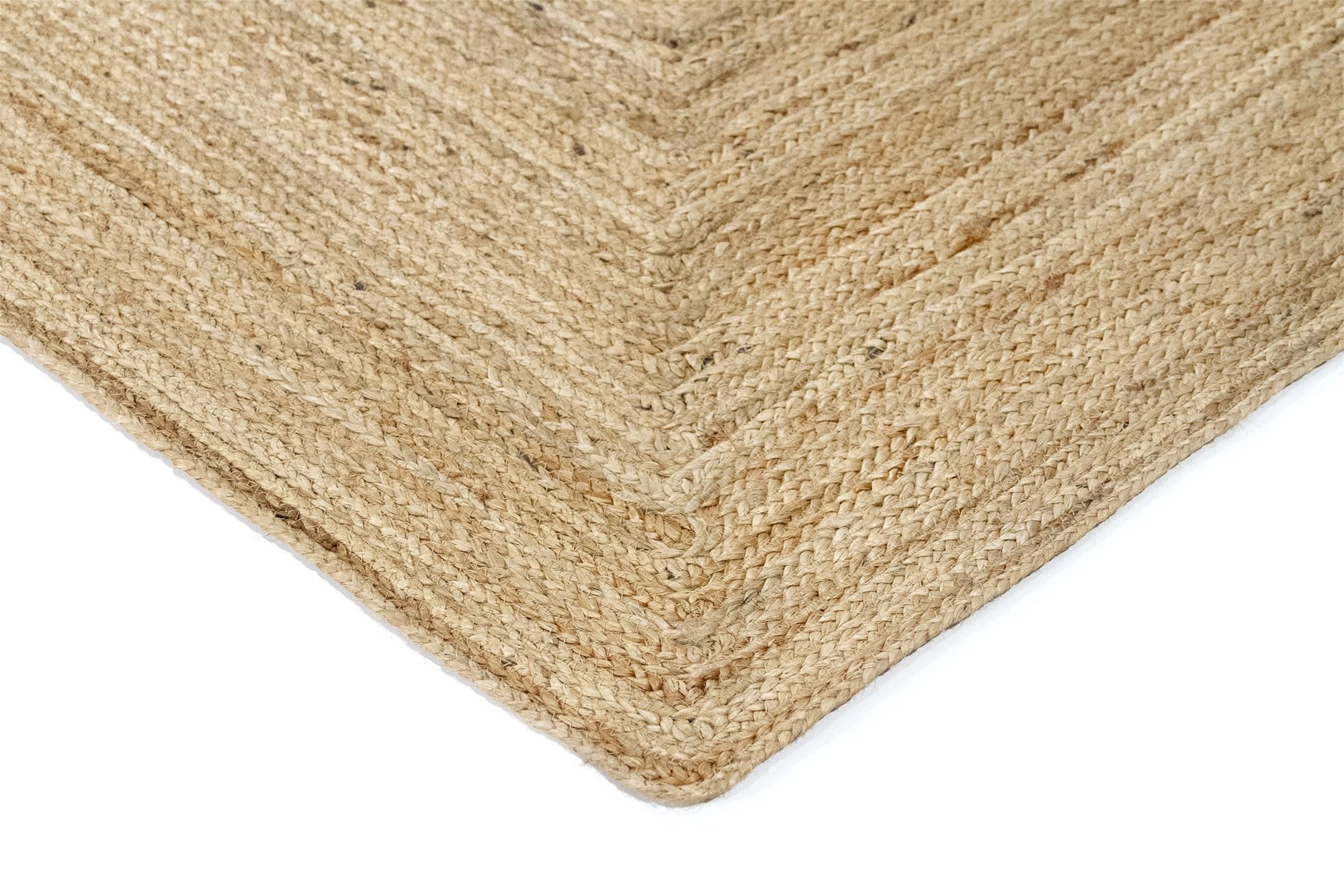 HAMID - Vloerkleed Van Jute, Tapijt Alhambra Natuurlijk, 100% Natuurlijk Tapijt Van Jute, Handgeweven, Vloerkleed Voor Woonkamer, Slaapkamer, Eetkamer, Gang, Ingang - (350x250cm