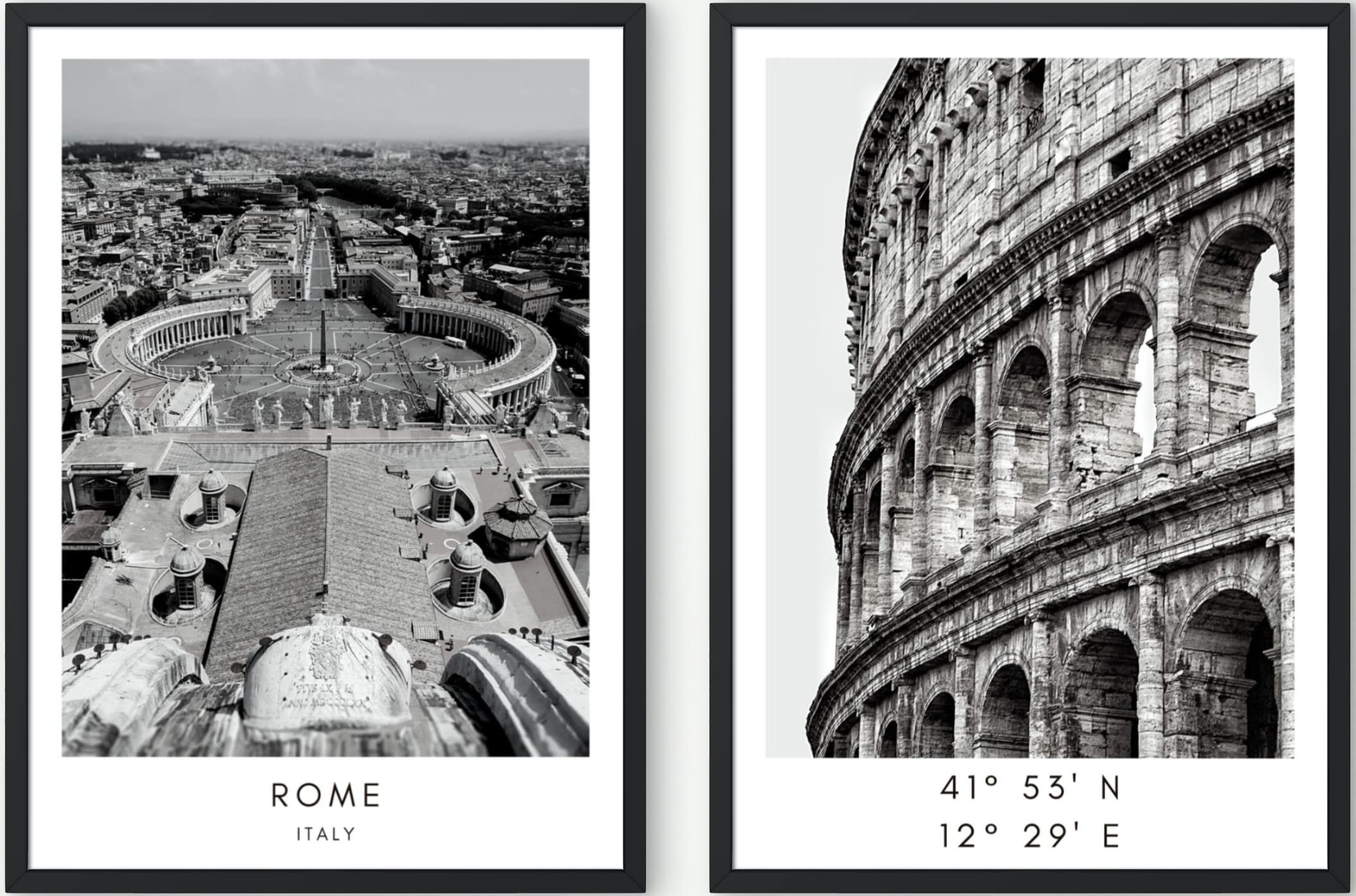 Freyheit Lot De 2 Posters De Qualité Supérieure - Élégant Avec Images Assorties En Noir Et Blanc - 2 Pièces Au Format A4 (21 X 30 Cm) Ou Format A3 (30